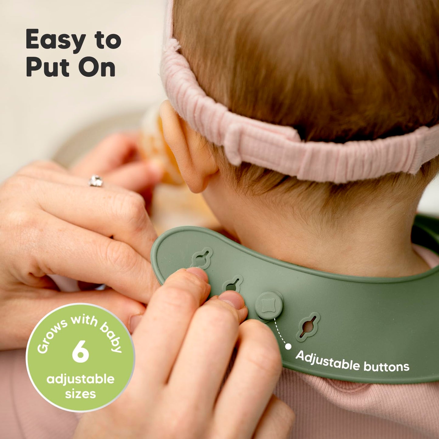 KeaBabies - Paquete de 2 baberos de silicona de grado alimenticio resistentes para bebés, niñas, niños, colector de alimentos grande, limpiar y poner fácilmente, esenciales de alimentación para niños