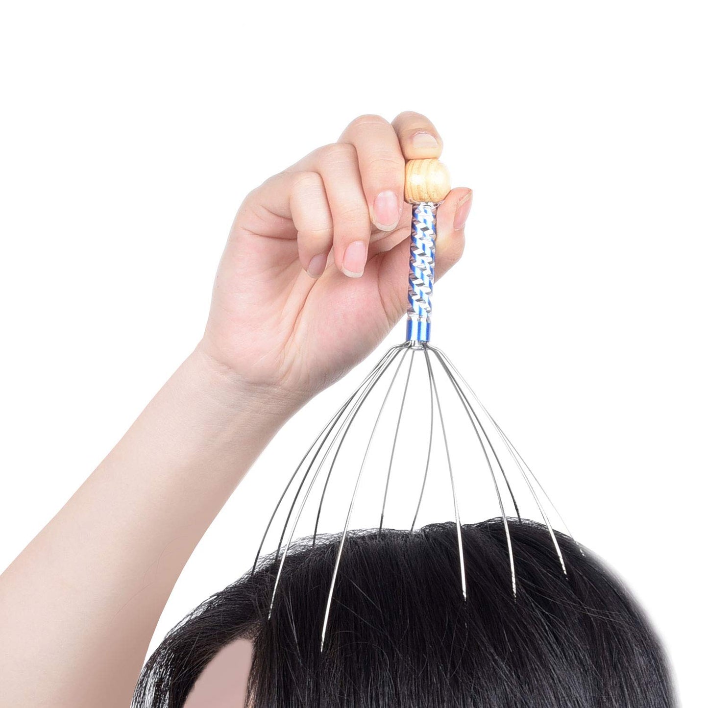 Kit de masaje para cuero cabelludo, 2 rascadores de cuero cabelludo, 1 masajeador de garra de bola de rodillo y 1 cepillo de masaje de champú, relaja y rejuvenece, estimula la circulación sanguínea, mantiene tu cuero cabelludo limpio y saludable