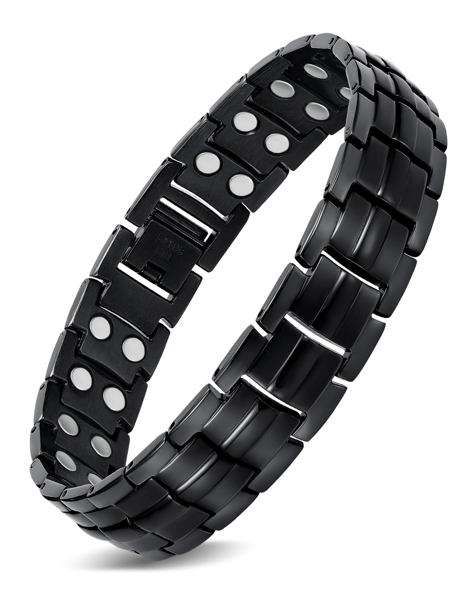Jecanori Pulseras de acero de titanio para hombre - Pulsera ultra para hombre con herramienta de extracción y caja de regalo de joyería