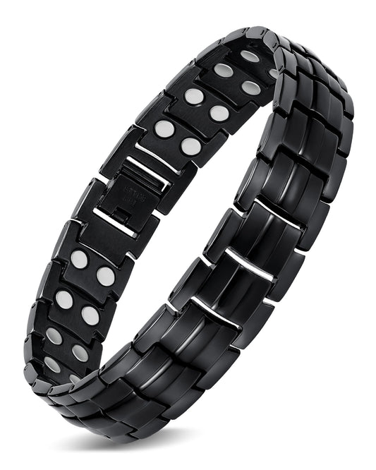 Jecanori Pulseras de acero de titanio para hombre - Pulsera ultra para hombre con herramienta de extracción y caja de regalo de joyería