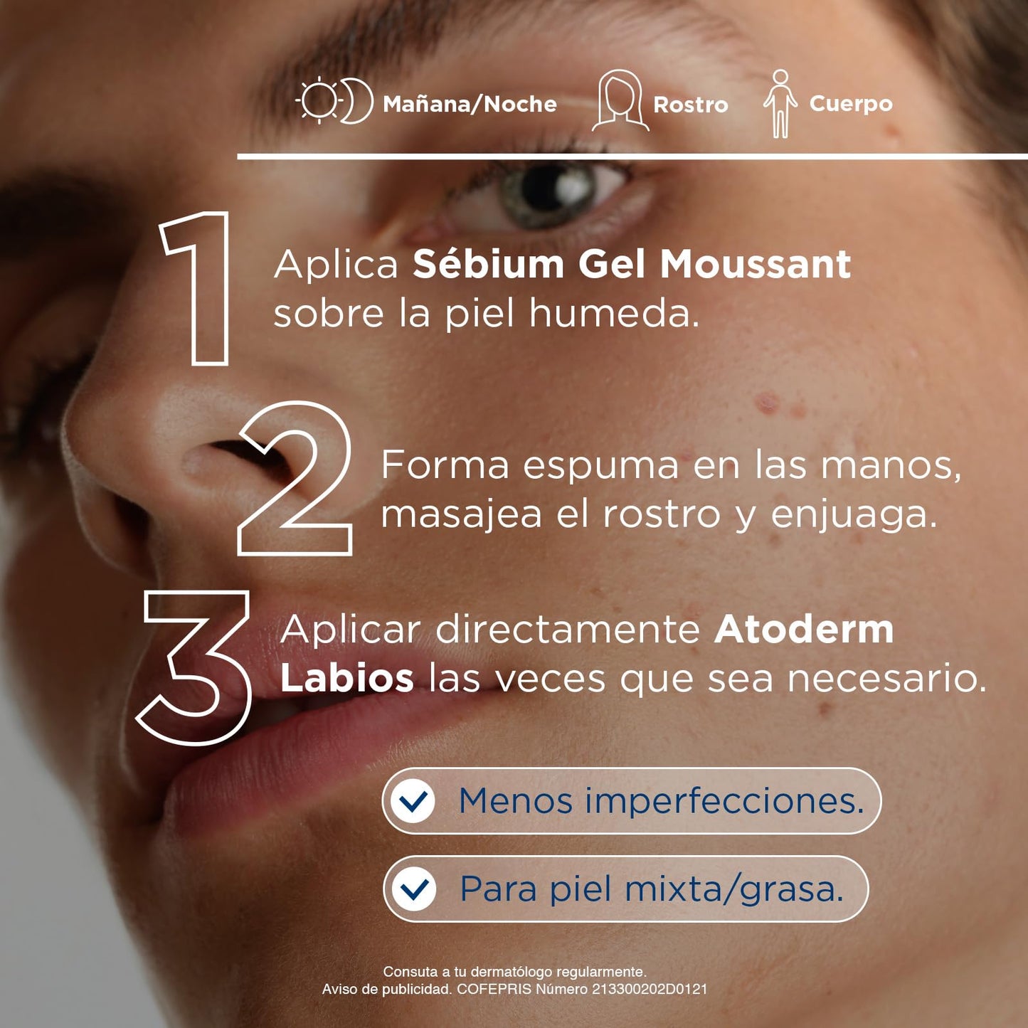 Sébium Hydra + Atoderm Labios