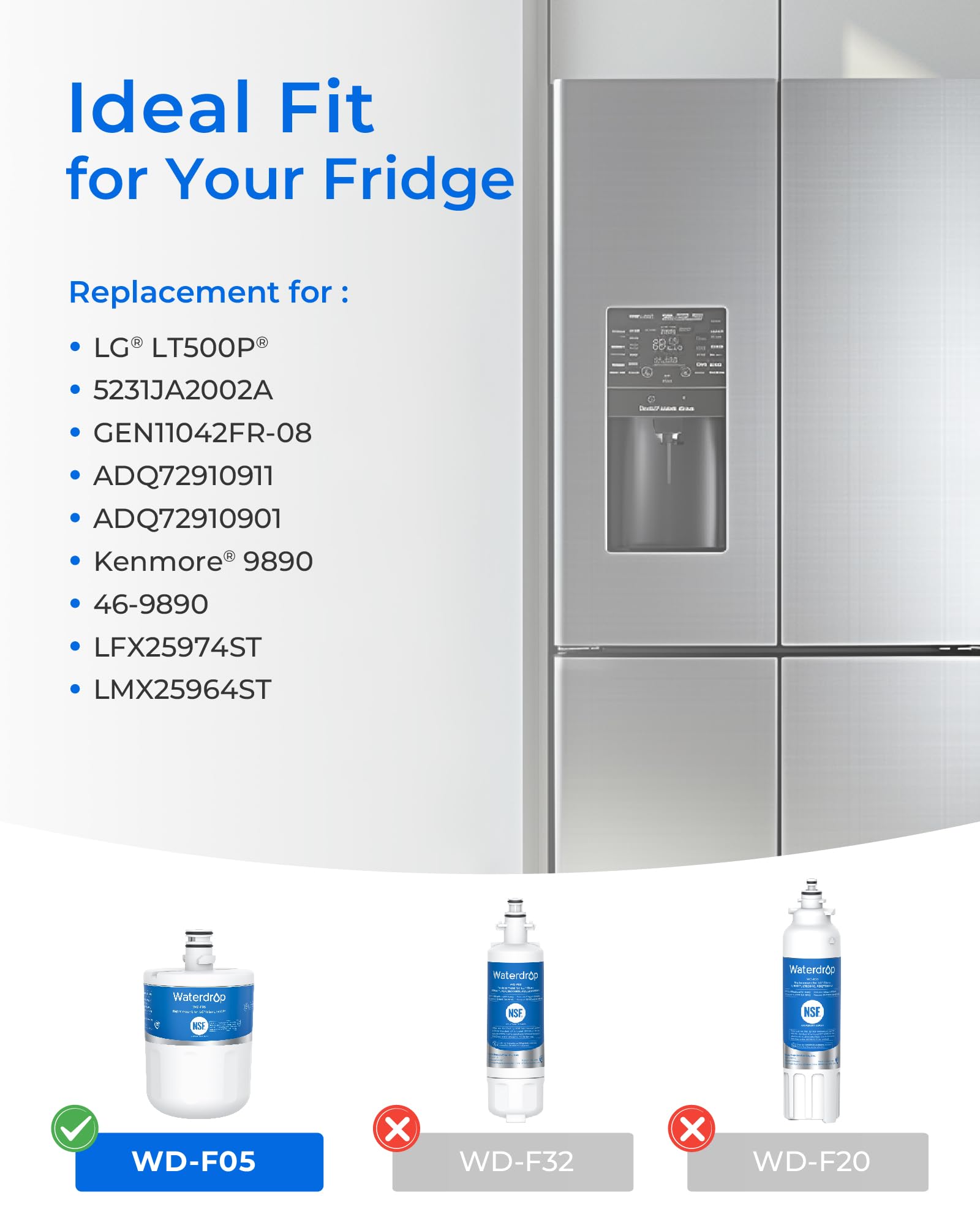 Refrigerador Waterdrop Blanco Paquete de 3 Avanzado