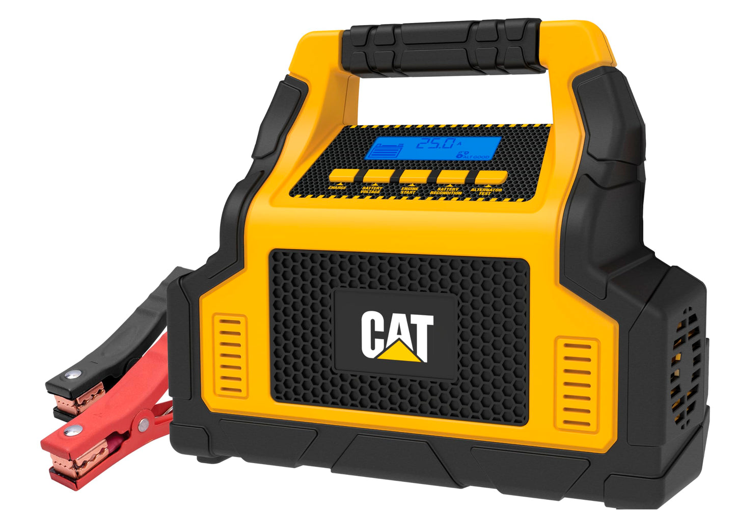 Caterpillar CBC100E Cargador de batería Profesional de 25 amperios, mantenedor de batería de 3 amperios con Arranque del Motor de 100 amperios