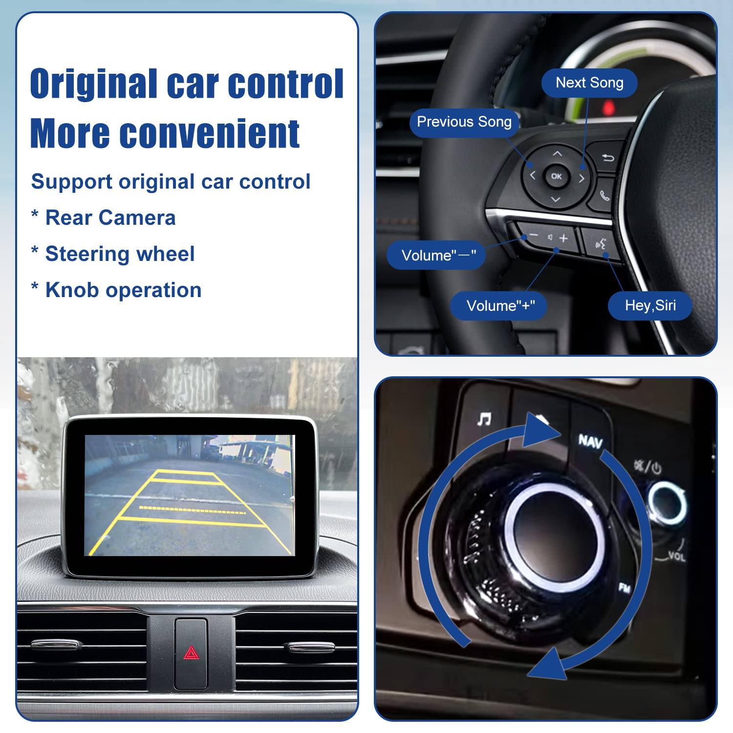 Kit de Reequipamiento Automático Mazda MZD Connect Compatible con Apple Carplay y Android para Mazda 2/3/6/CX3/CX5/CX9/MX5 2014-2019