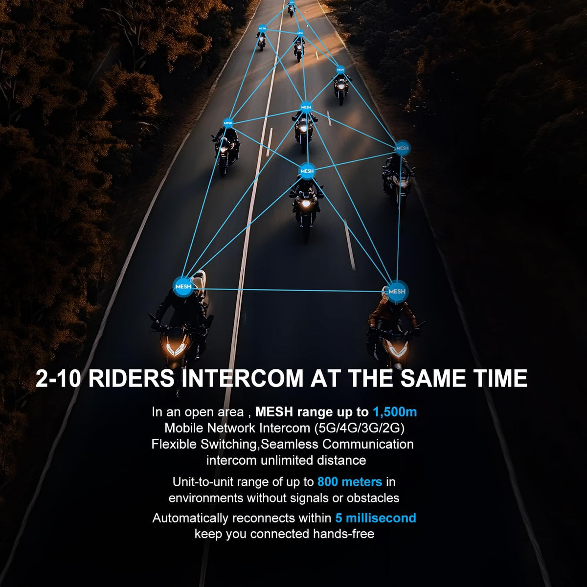 Auriculares SolaMr X10 Negros con Bluetooth 5.1 y Cancelación para Casco de Motocicleta y Esquí