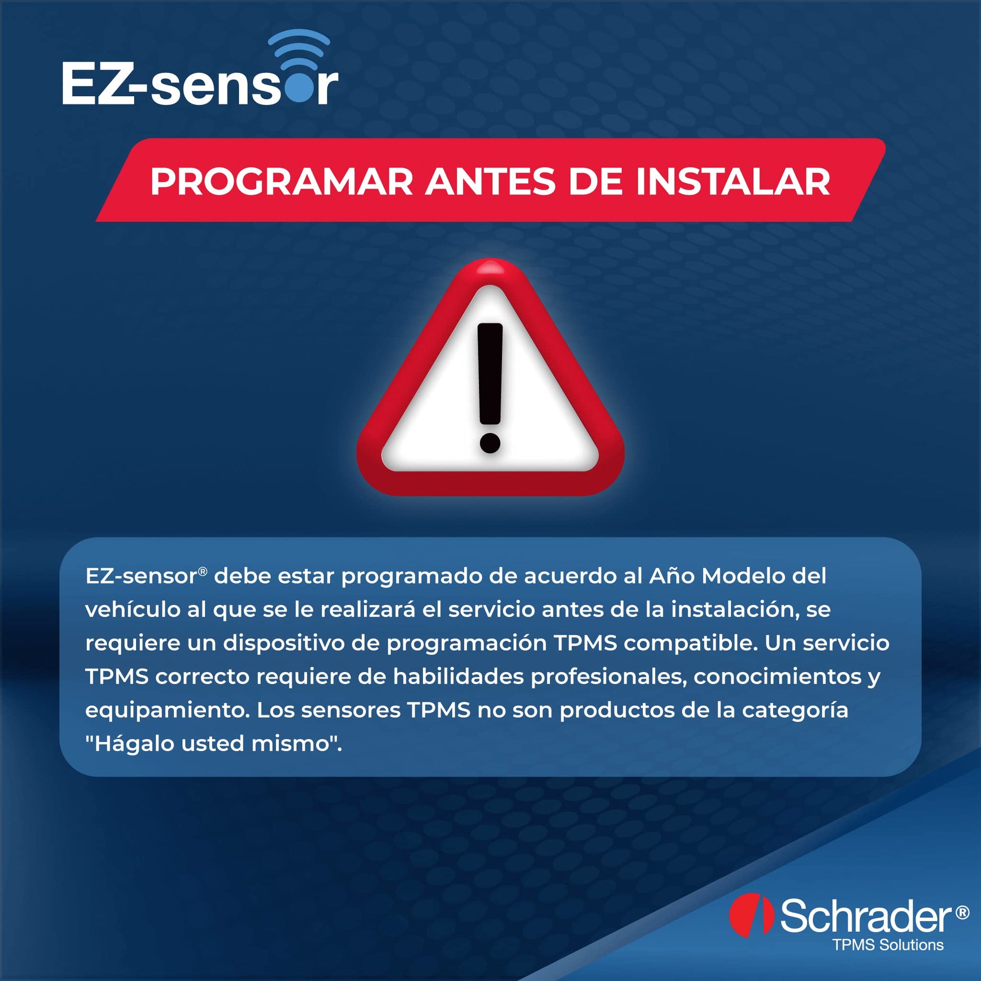 Sensor Programable de Control de Presión de Neumáticos Schrader único SKU Negro 314.9 MHz 315 MHz 433 MHz Requiere Programación Antes de la Instalación