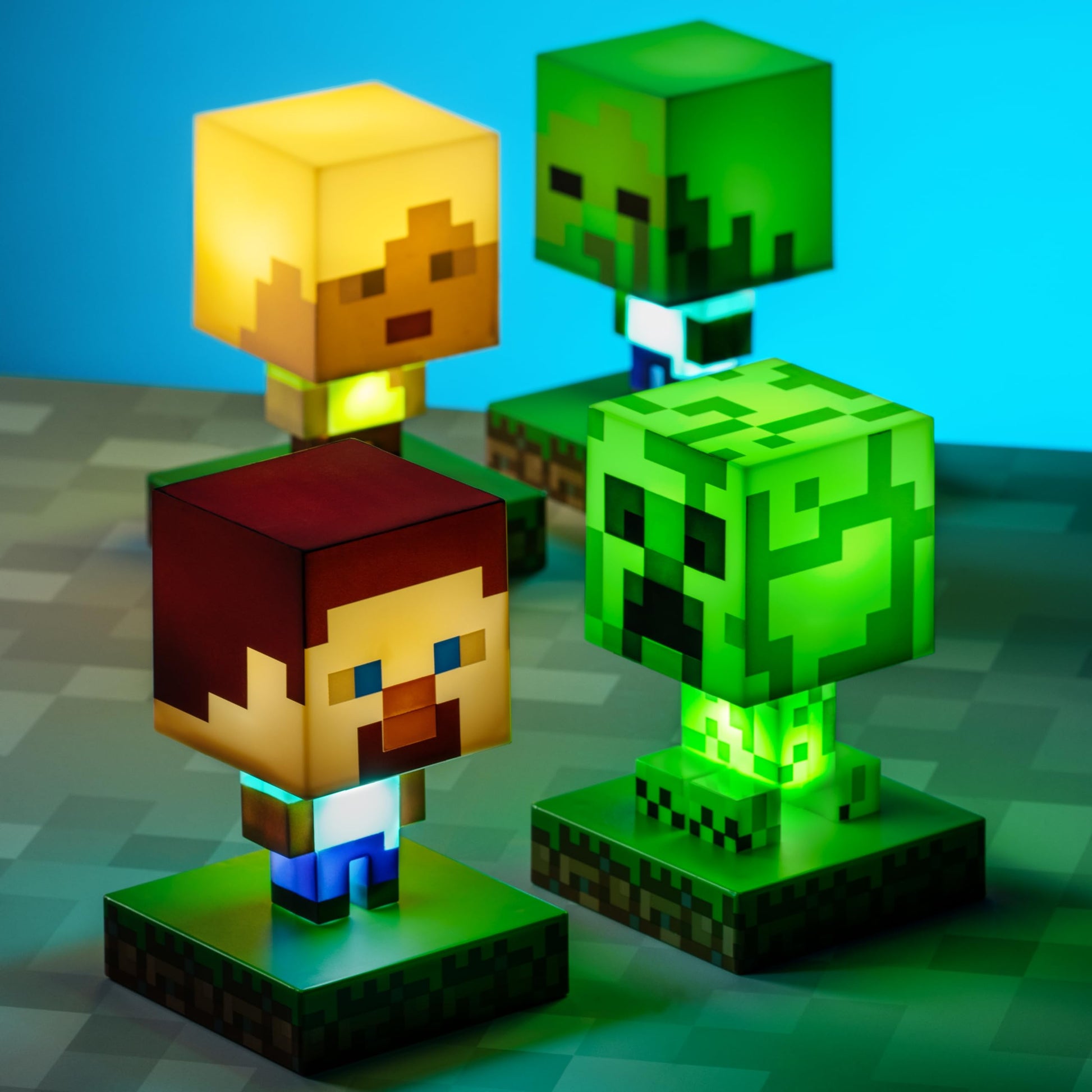 Lámpara 3D Paladone Minecraft Creeper Verde Luz Nocturna para Jugadores