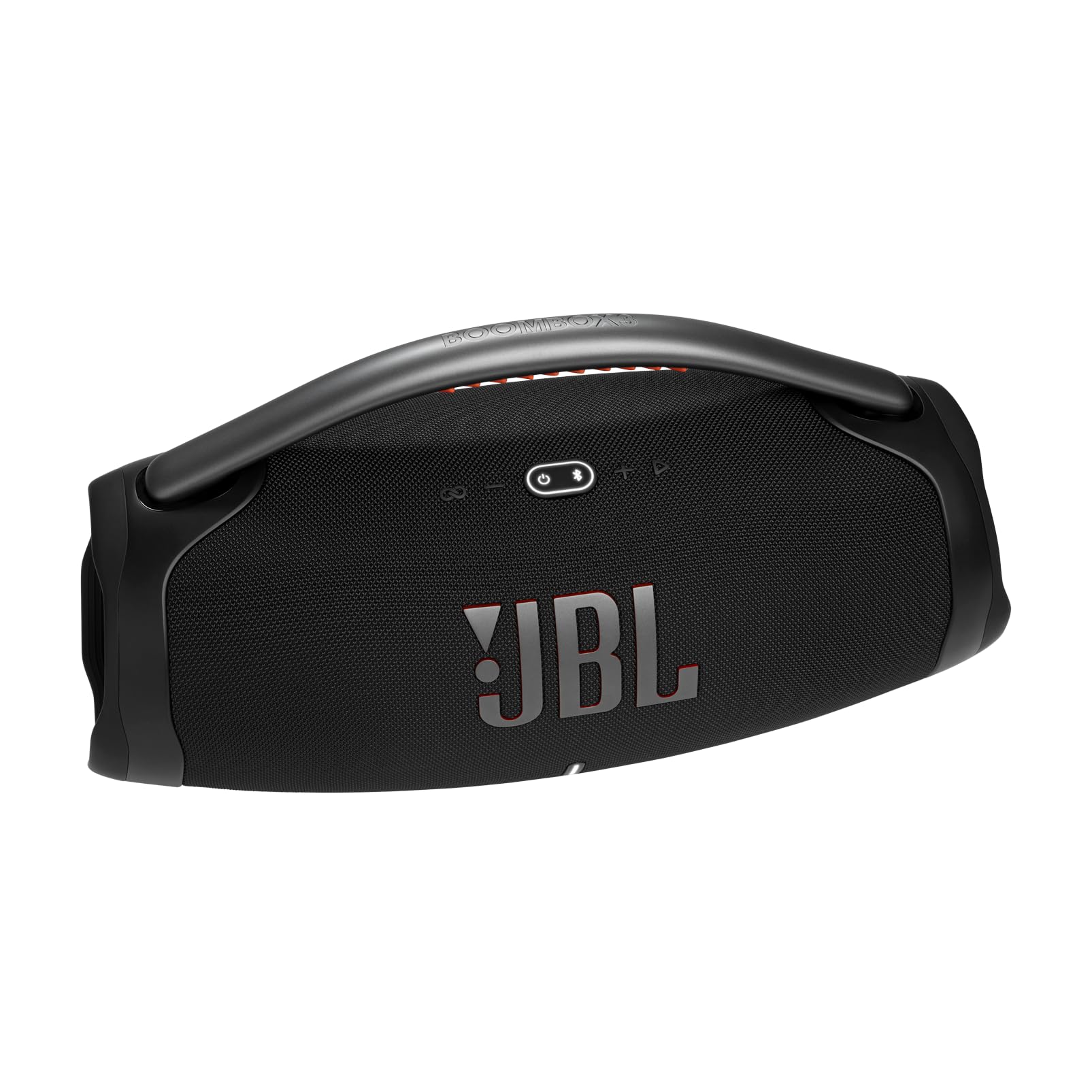 JBL Boombox 3 Bocina Portátil Bluetooth, 180W de Potencia, Reproducción 24 Horas, Resistente al Agua y Polvo IP67 - Negro