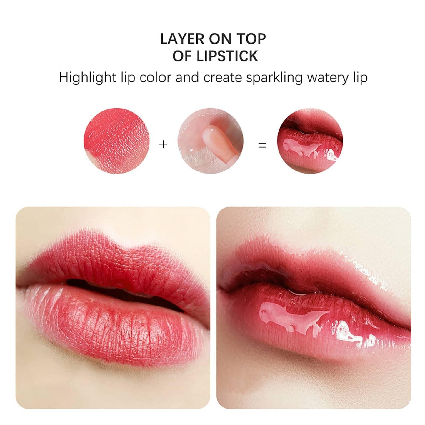 Littryee Cherry Lip Oil - Alivia Los Labios Agrietados Y Mejora El Brillo | Brillo De Labios Hidratante De Larga Duración, Lápiz Labial Líquido De Color Transparente Teñido con Aceite Natural