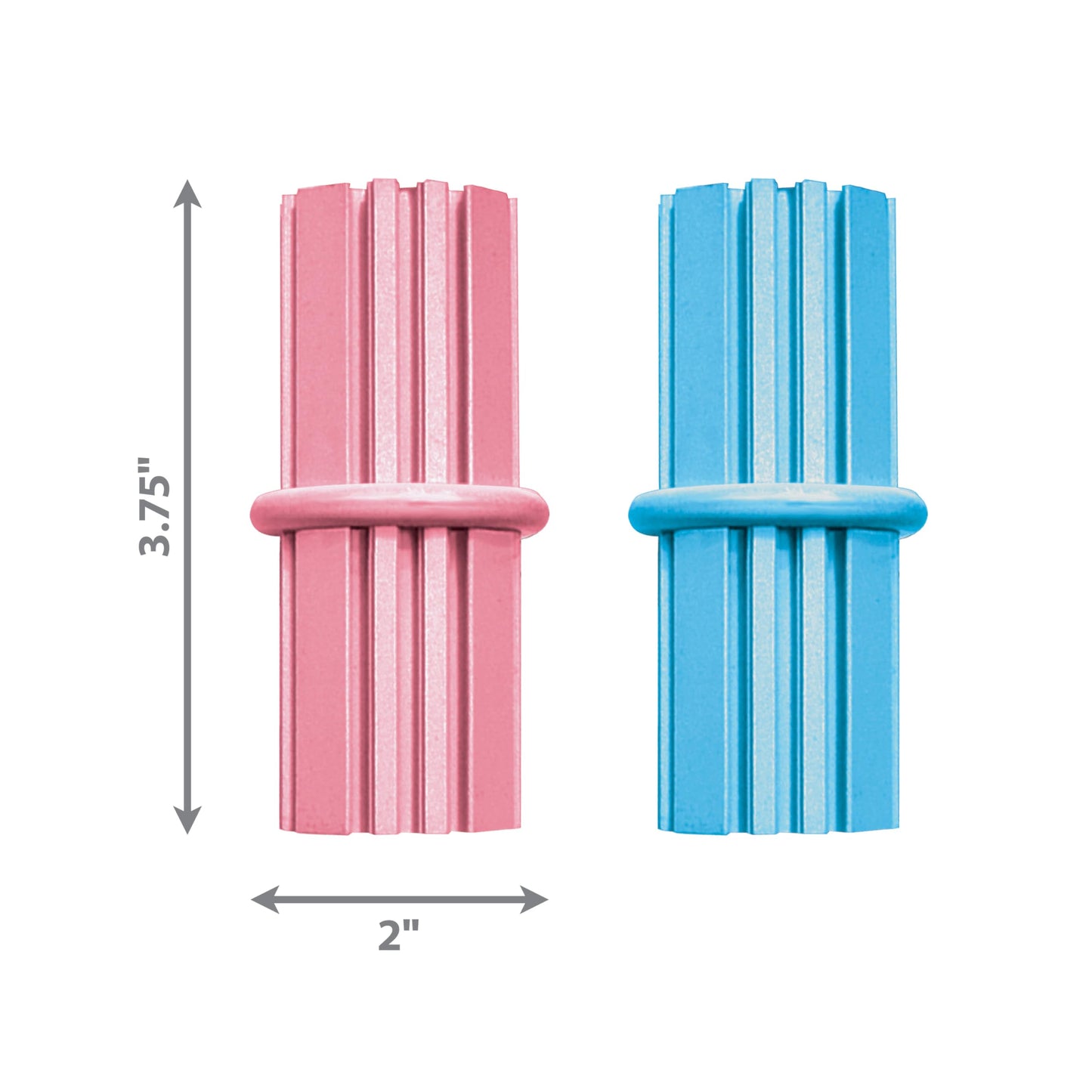 KONG Puppy Teething Stick Dog Toy, Medium, Assorted Pink/Blue