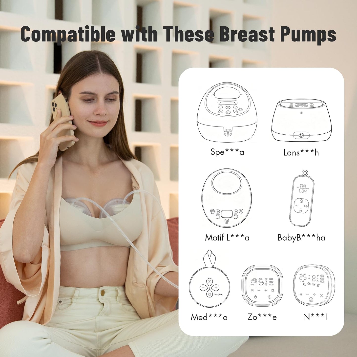 Phanpy - Taza colectora de leche para extractor de leche portátil, piezas de copa nuevas, accesorios de repuesto originales para extractor de leche Phanpy, brida de 24 mm y inserto de 20 mm incluidos