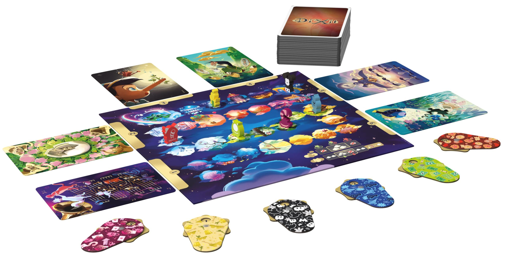 Dixit Juego de mesa Disney Edition - Juego de narración de historias para niños y adultos, edades de 8 años, 3 a 6 jugadores, tiempo de juego de 30 minutos
