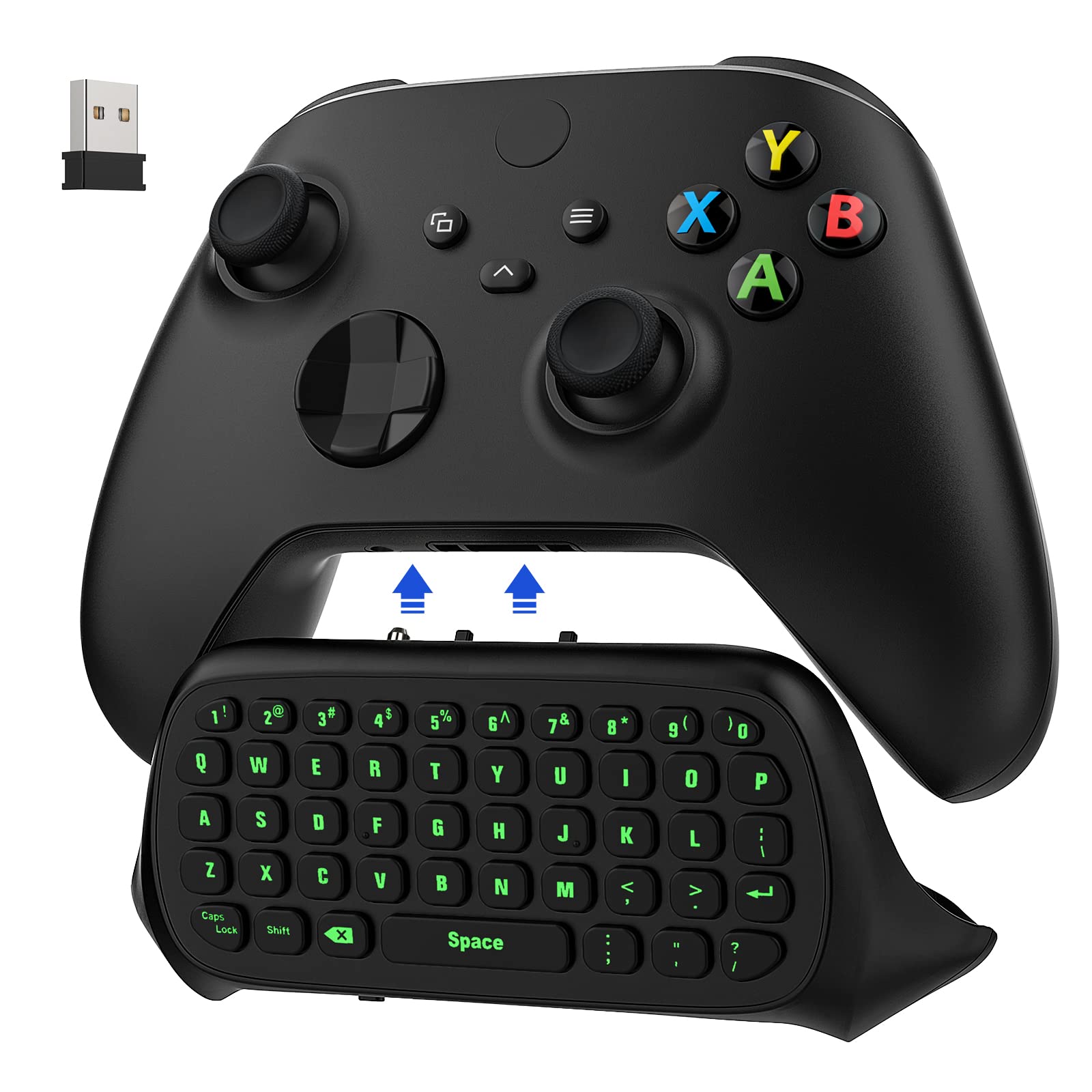 Teclado Inalámbrico MoKo Verde para Juegos Xbox One y Series X/S Negro