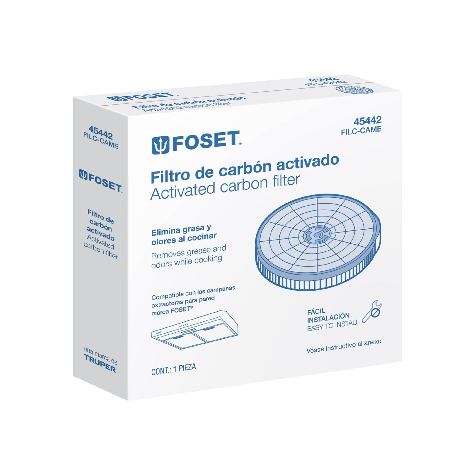 Foset FILC-CAME, Filtro de carbón para campanas CAME-80/60
