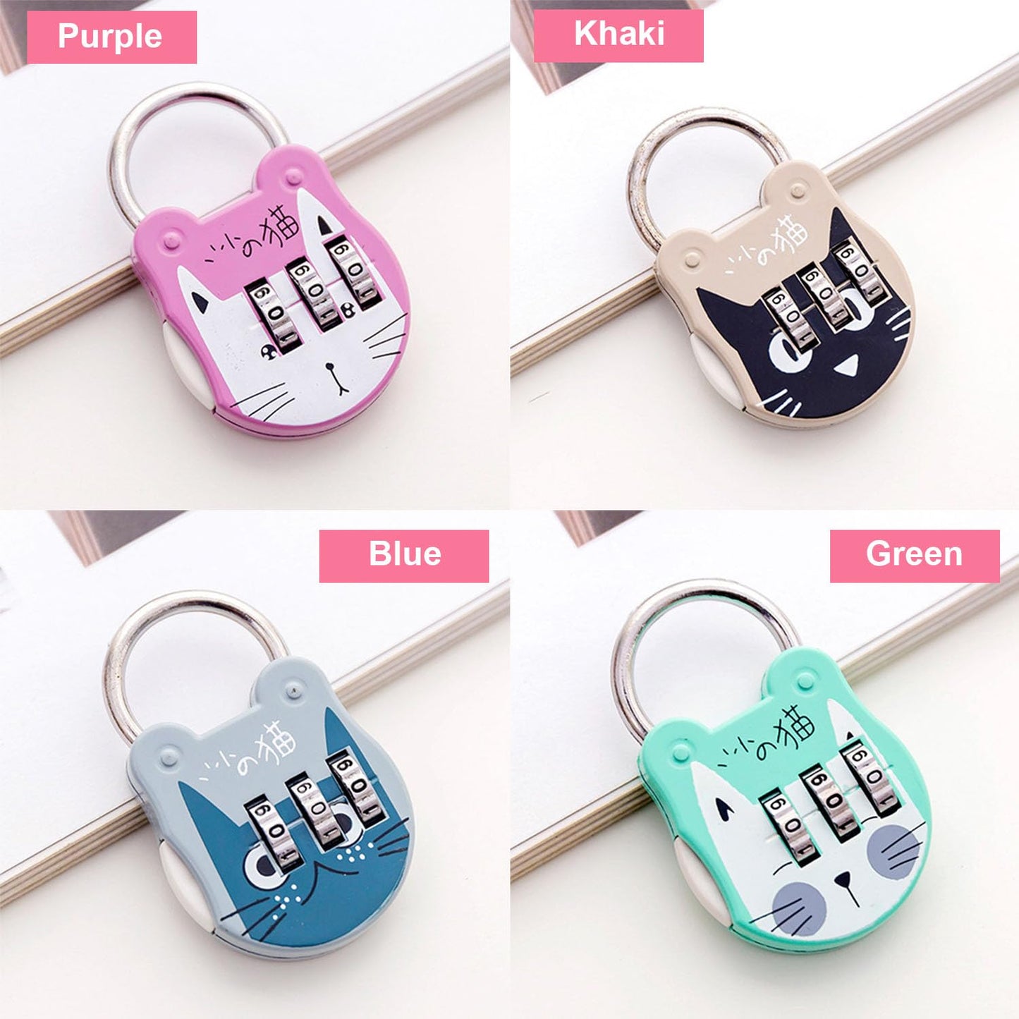 Candados Combinación XINYUICEAN Multicolor con Dibujos para Mochila y Equipaje