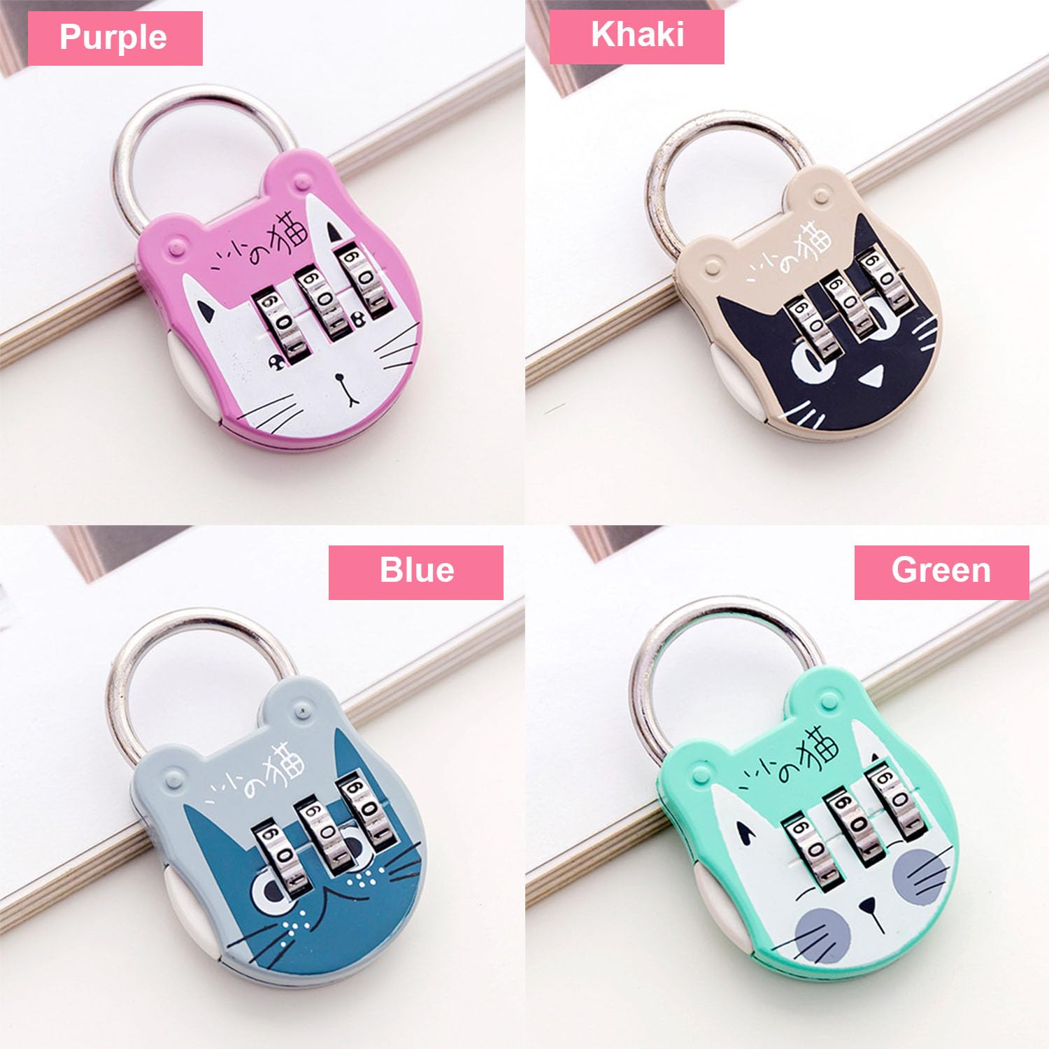 Candados Combinación XINYUICEAN Multicolor con Dibujos para Mochila y Equipaje