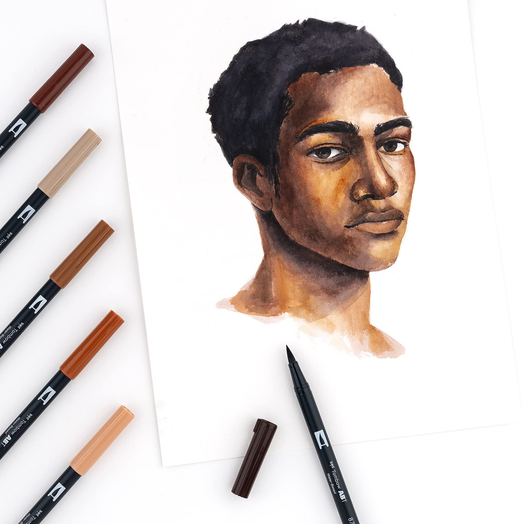 Rotuladores Artísticos Tombow Retrato Doble Pincel Paquete 10