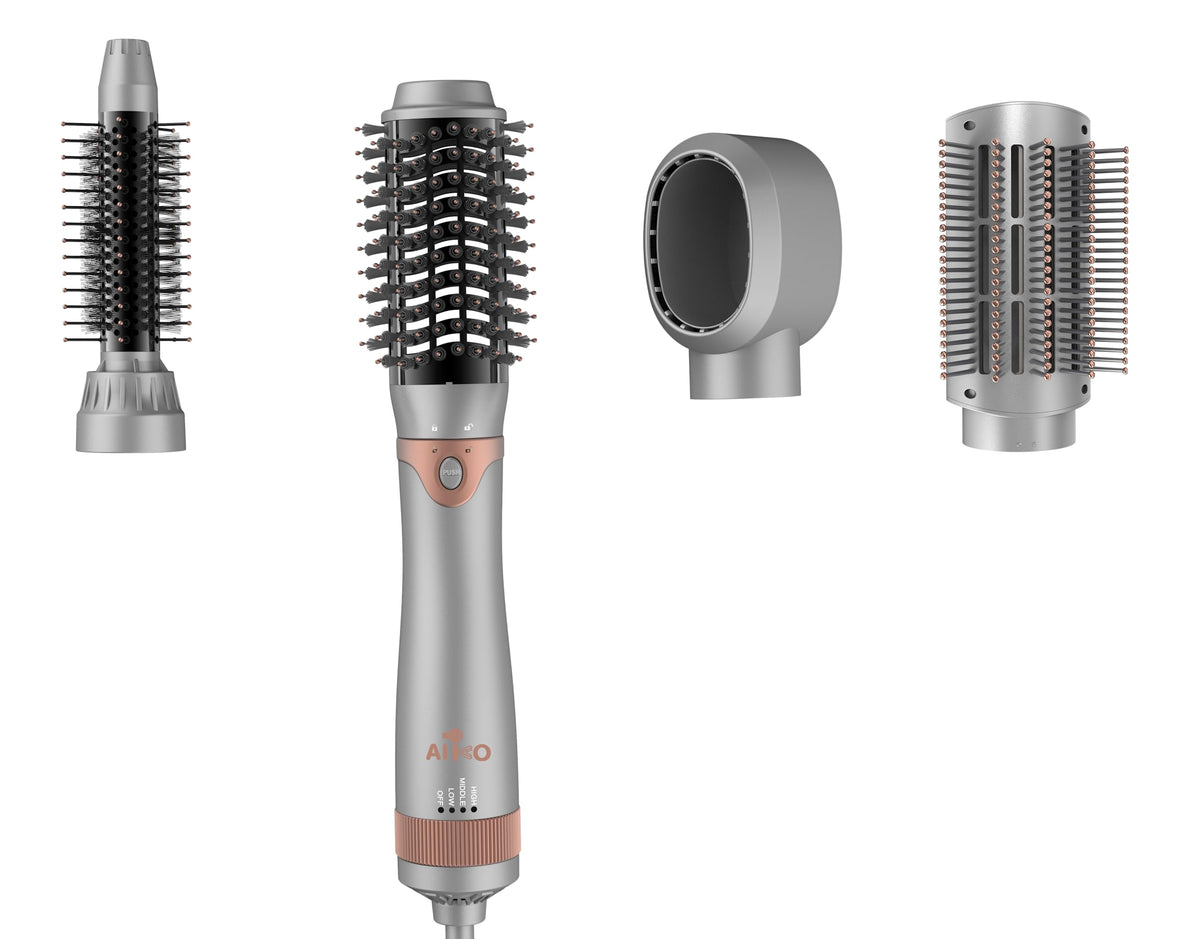 Cepillo Secador AIKO PRO Gris Oro Rosa de Iones Negativos 4 en 1