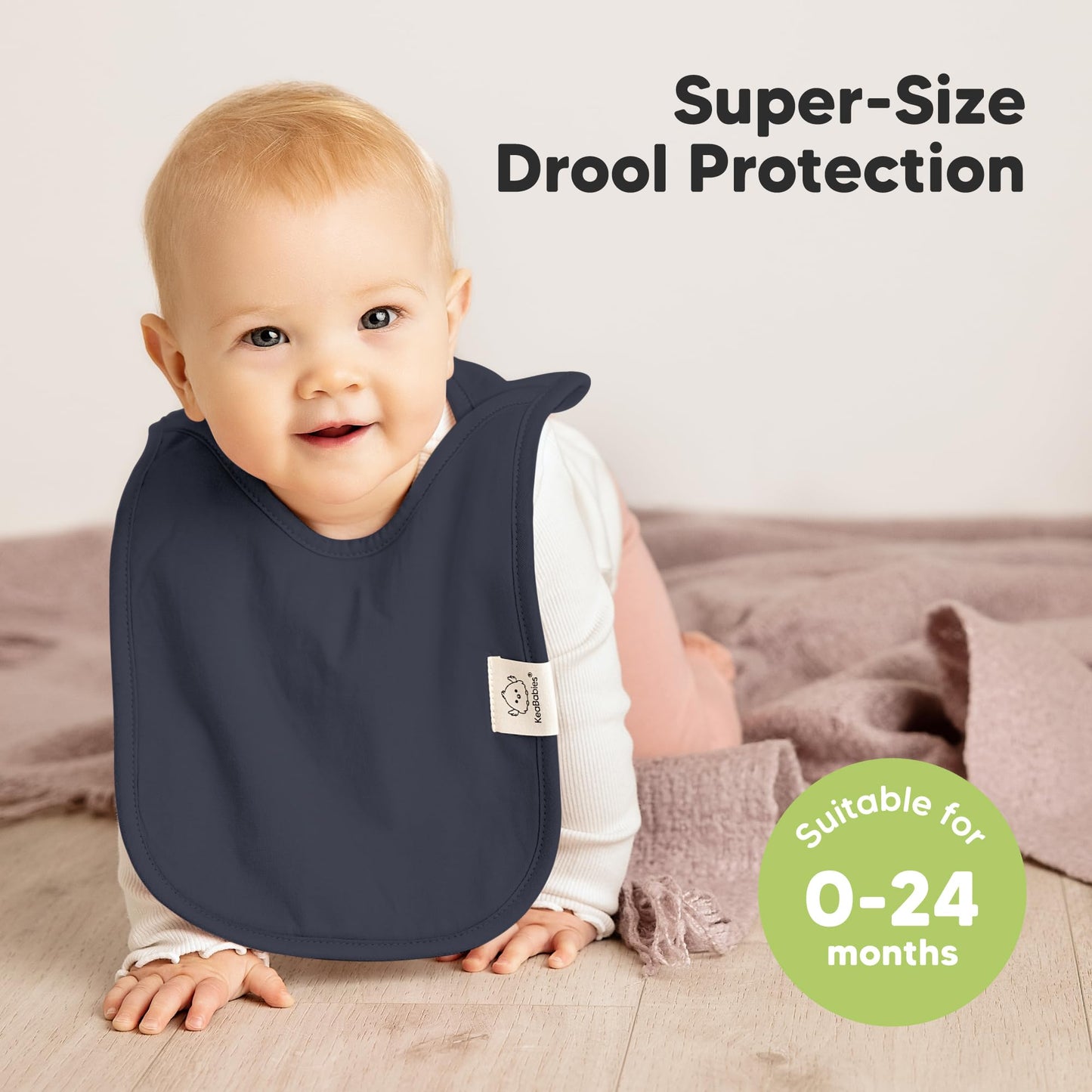 Paquete de 8 baberos para bebé para niños y niñas, baberos sin botones para la dentición babeando bebé niña y niño pequeño, recién nacido, suaves y absorbentes, bonitos colores, gran cobertura del