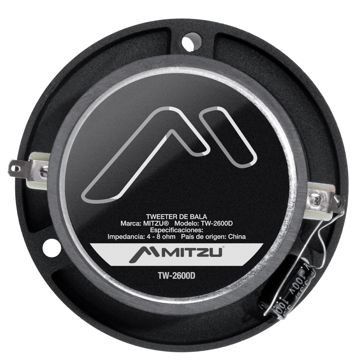 Kaiser Juego de Tweeter Bala 4" 35W RMS Par de Audio Profesional de Alta Calidad TW-2600D