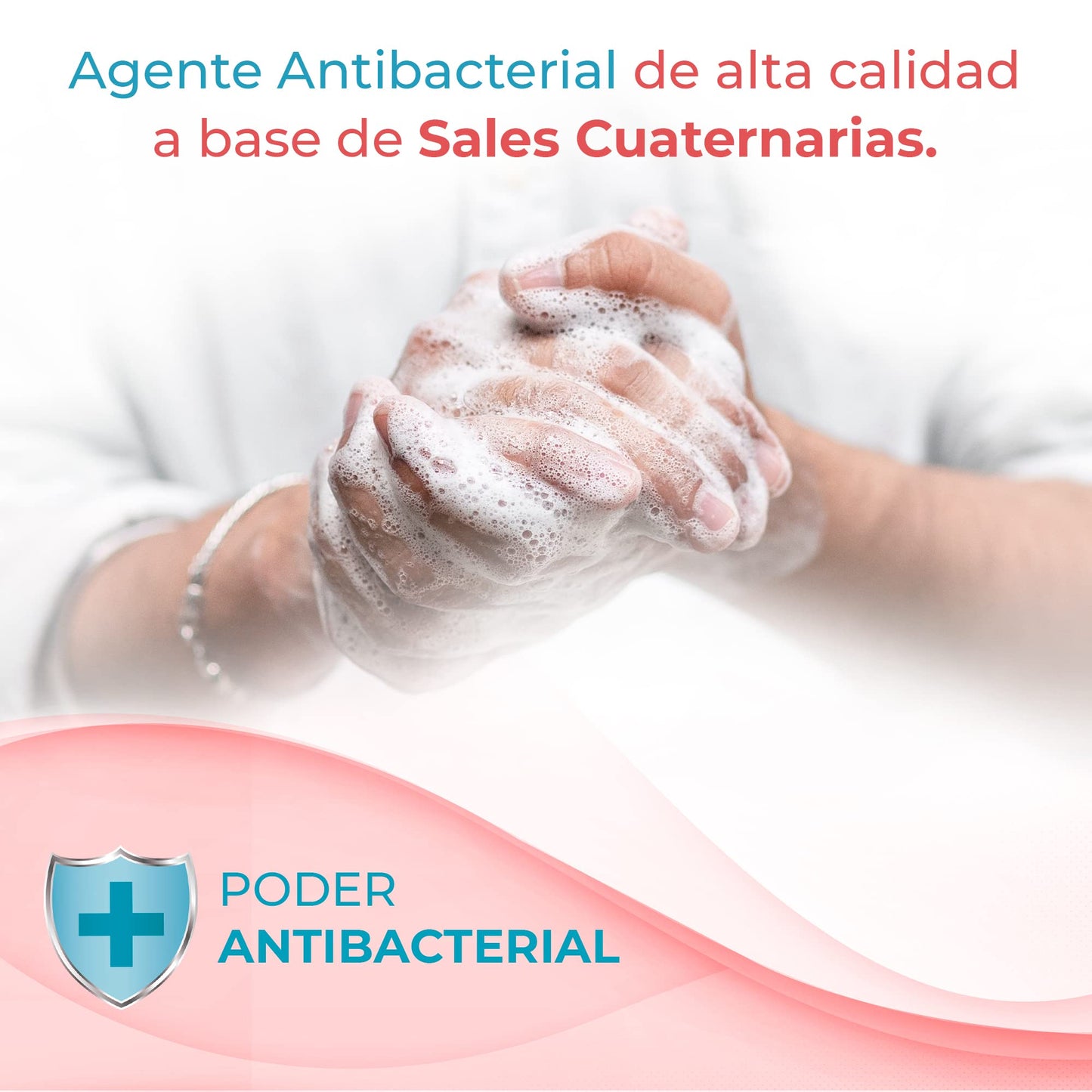 Dafer Health & Cleaning Jabón Líquido antibacterial para manos adicionado con Vitamina E y Aloe Vera por galón o garrafa, buena consistencia, shampoo para manos. (Frutos Rojos, 4L)