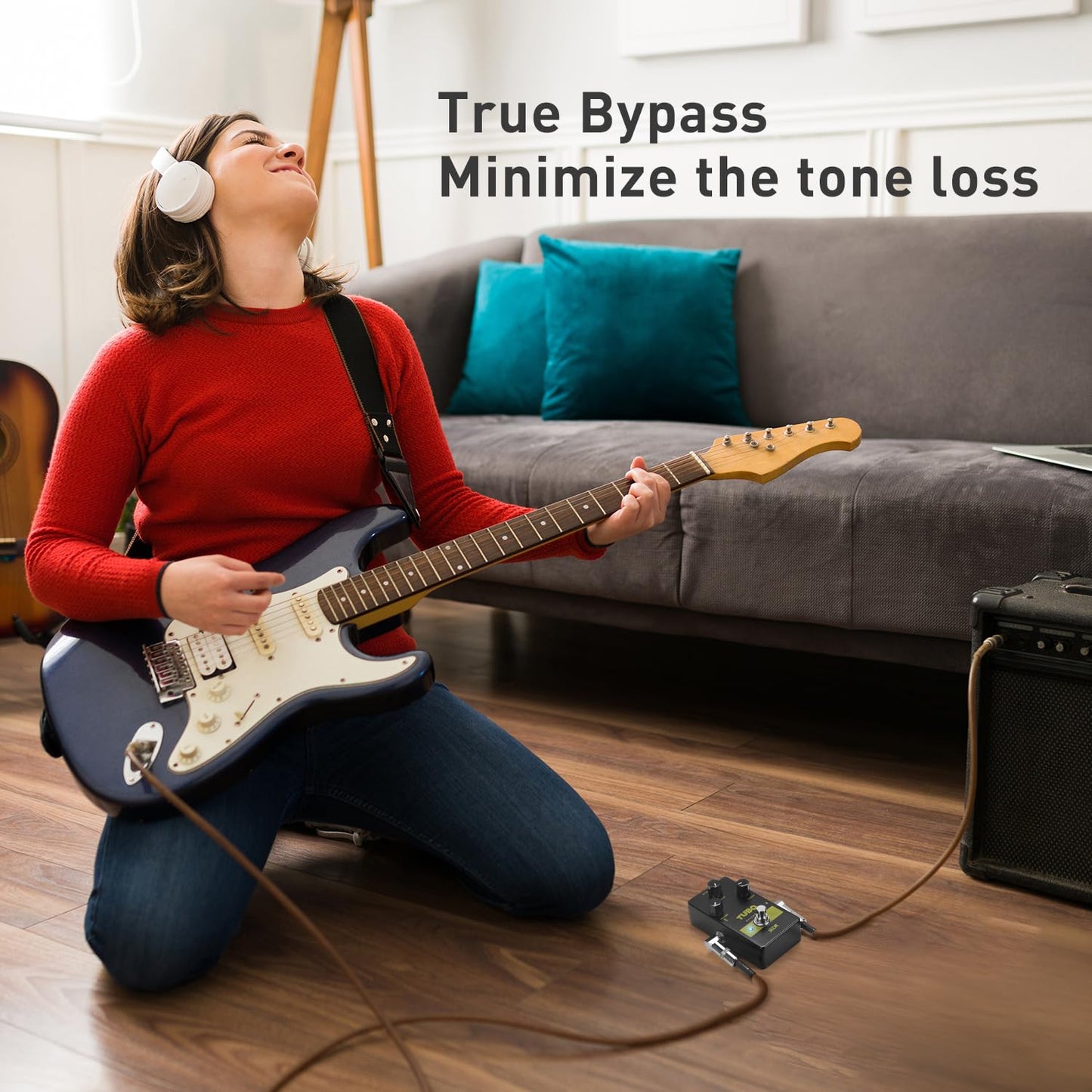 Pedal de Efecto para Guitarra Eléctrica Satone S806 Sobremarcha Acústico de Metal con True Bypass