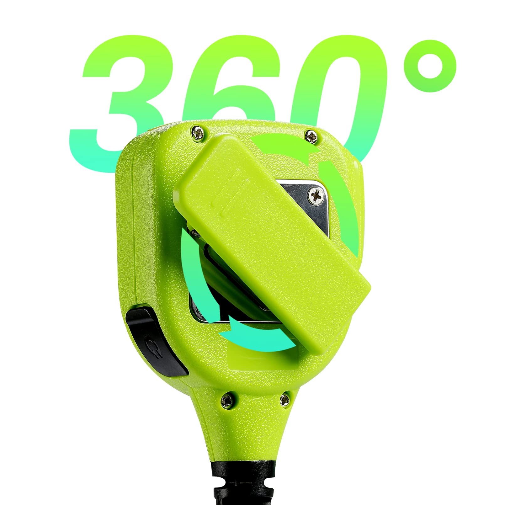 KEYBLU - Micrófono de bocina de hombro CP200D, radio de dos vías, de dos pines, impermeable, con conector de audio de 3.5 mm, compatible con walkie talkie Motorola CP200, CLS1410, CLS1110 y RDM2070D (para Motorola, verde).