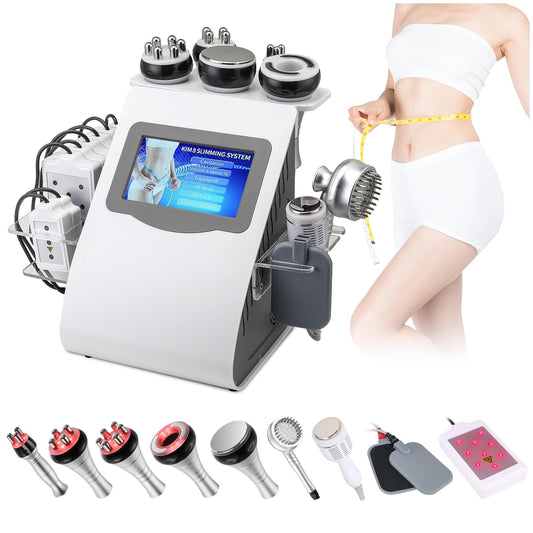 Máquina de Cavitación 9 En 1, Dispositivo de Radiofrecuencia de Cavitación 40K, Máquina de Belleza y Estiramiento de La Piel de Todo El Cuerpo, Máquina Multifuncional de Eliminación de Celulitis