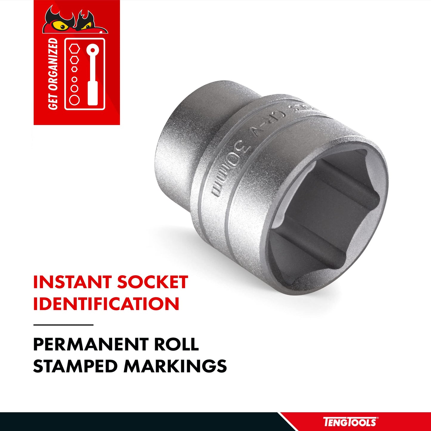 Teng Tools Enchufe métrico regular y poco profundo de 5,5 mm y 1/4 pulgadas, 6 puntos - M1405055-C