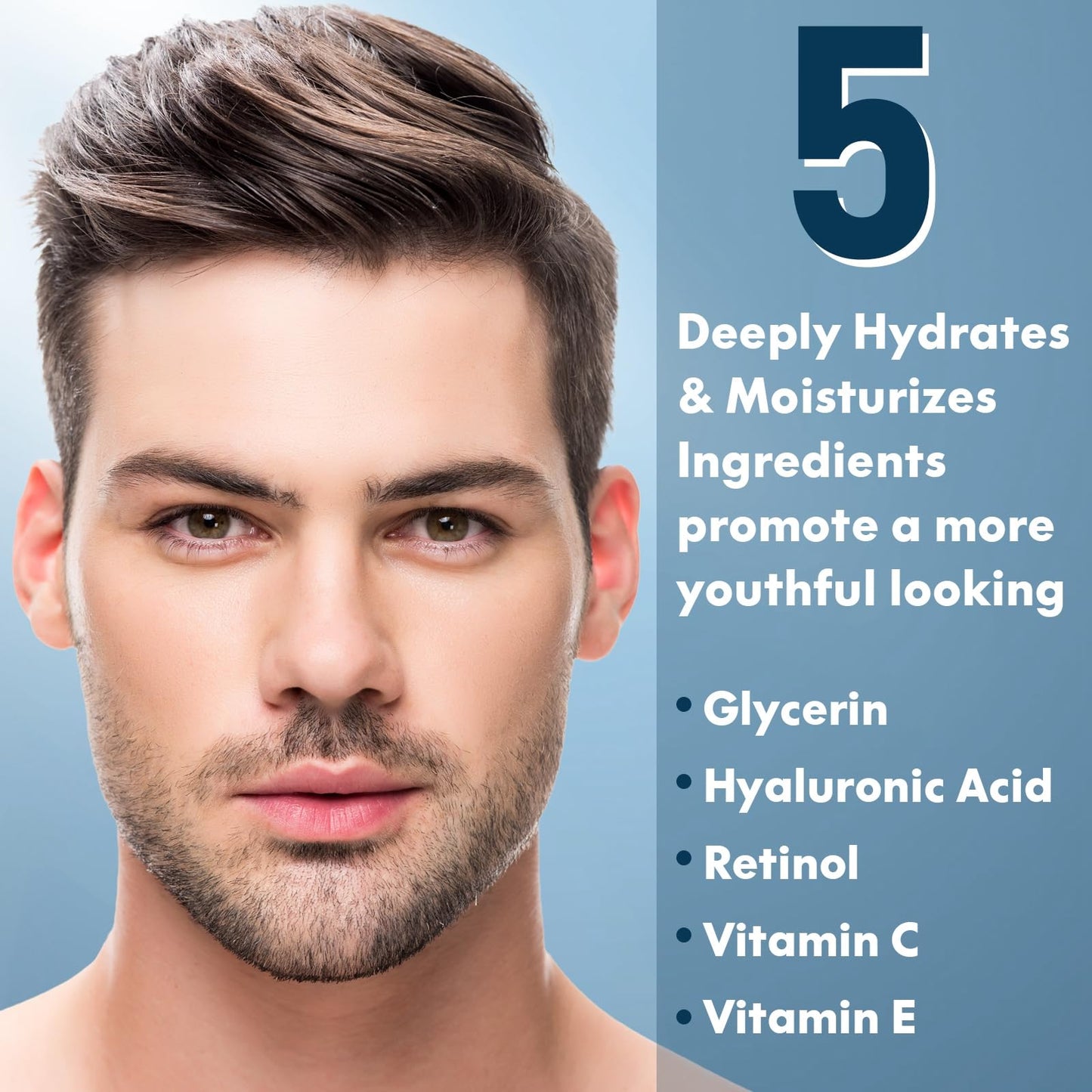 FULLLIGHT TECH- Regalos para hombres, kit de cuidado de la piel antienvejecimiento para hombres, reduce las arrugas e hidrata la piel con limpiador facial, exfoliante, crema