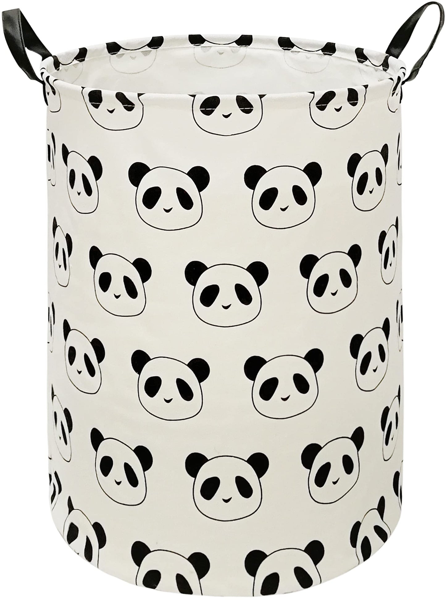 DUYIY Cesta Organizadora para Ropa de Niños con Asa Cesta de Almacenamiento para la Lavandería Organizador de Juguetes Caja de Ropa Cesta para Guardería Cesta de Regalo con Asas (Panda)