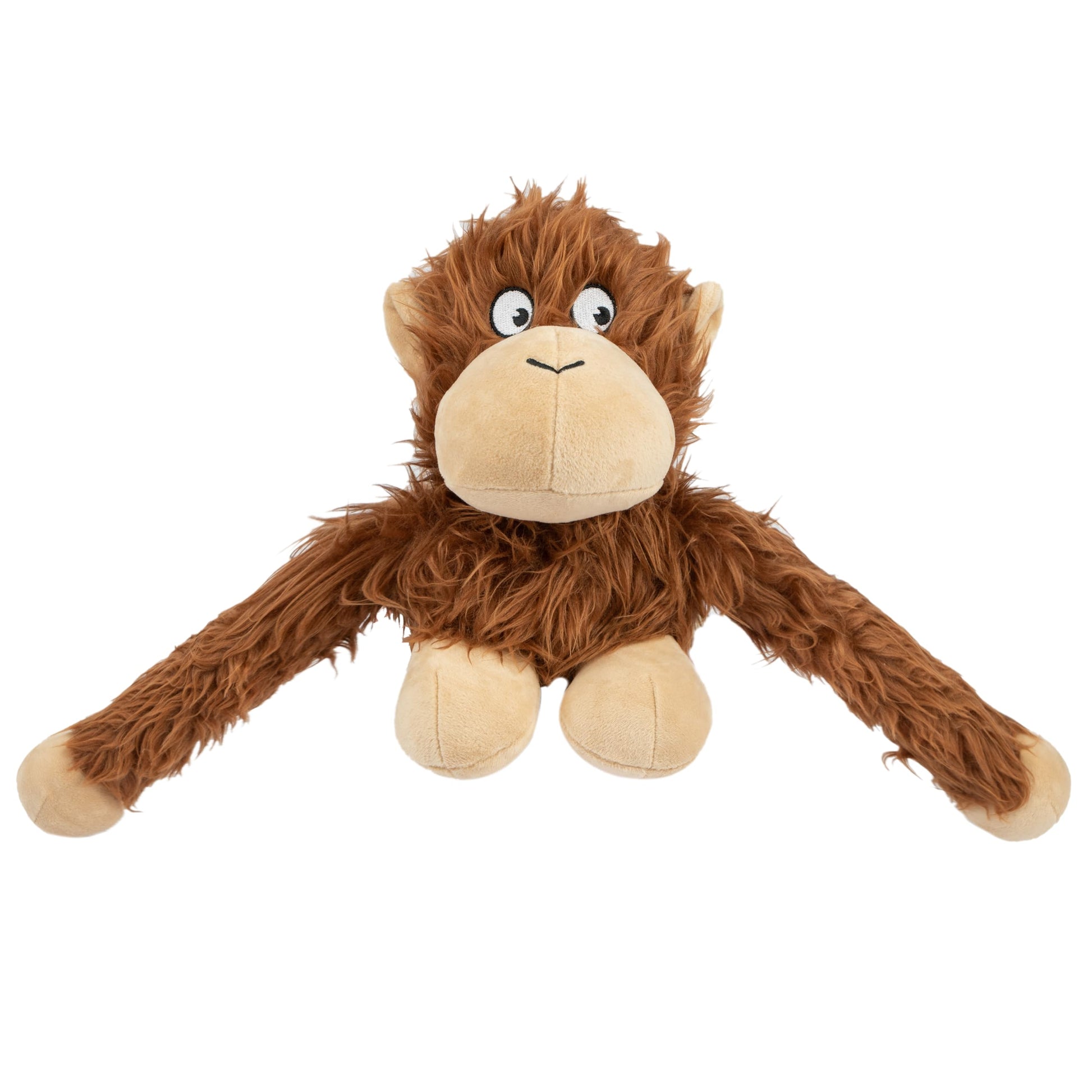 Best Pet Supplies O-Hug-Atan - Juguete Interactivo de Peluche chirriante para Cachorros o Perros de Raza pequeña y Mediana - O-Hug-Atan (café)