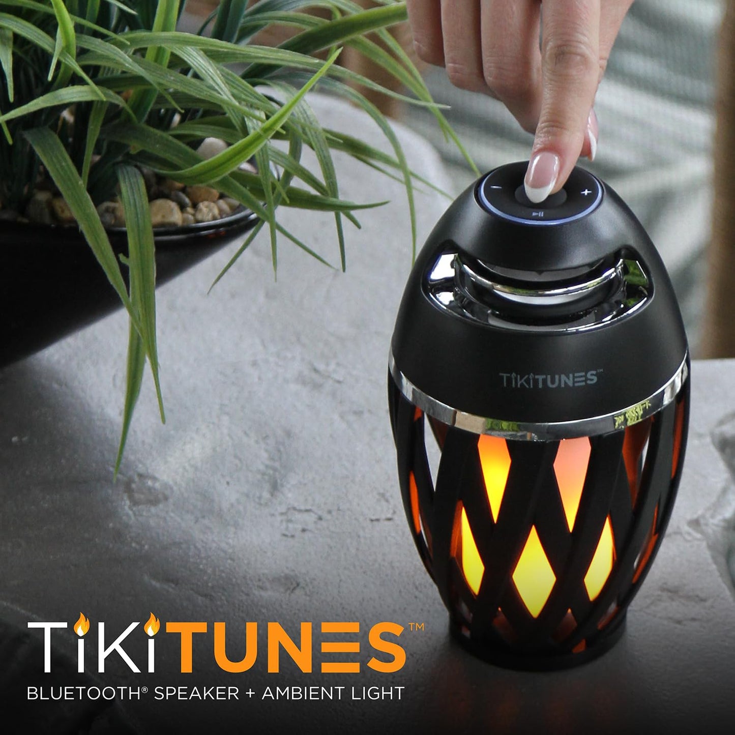 Limitless Innovations TikiTunes Altavoz portátil Bluetooth 5.0 para Interiores y Exteriores, con Efecto de iluminación atmosférica, 5 W, Audio USB, batería de 2000 mAh para iPhone/iPad/Android