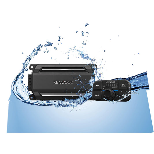 Amplificador Compacto KENWOOD KAC-M5024BT 600 Vatios Bluetooth para Coche Aplicaciones Marinas y ATV Impermeable