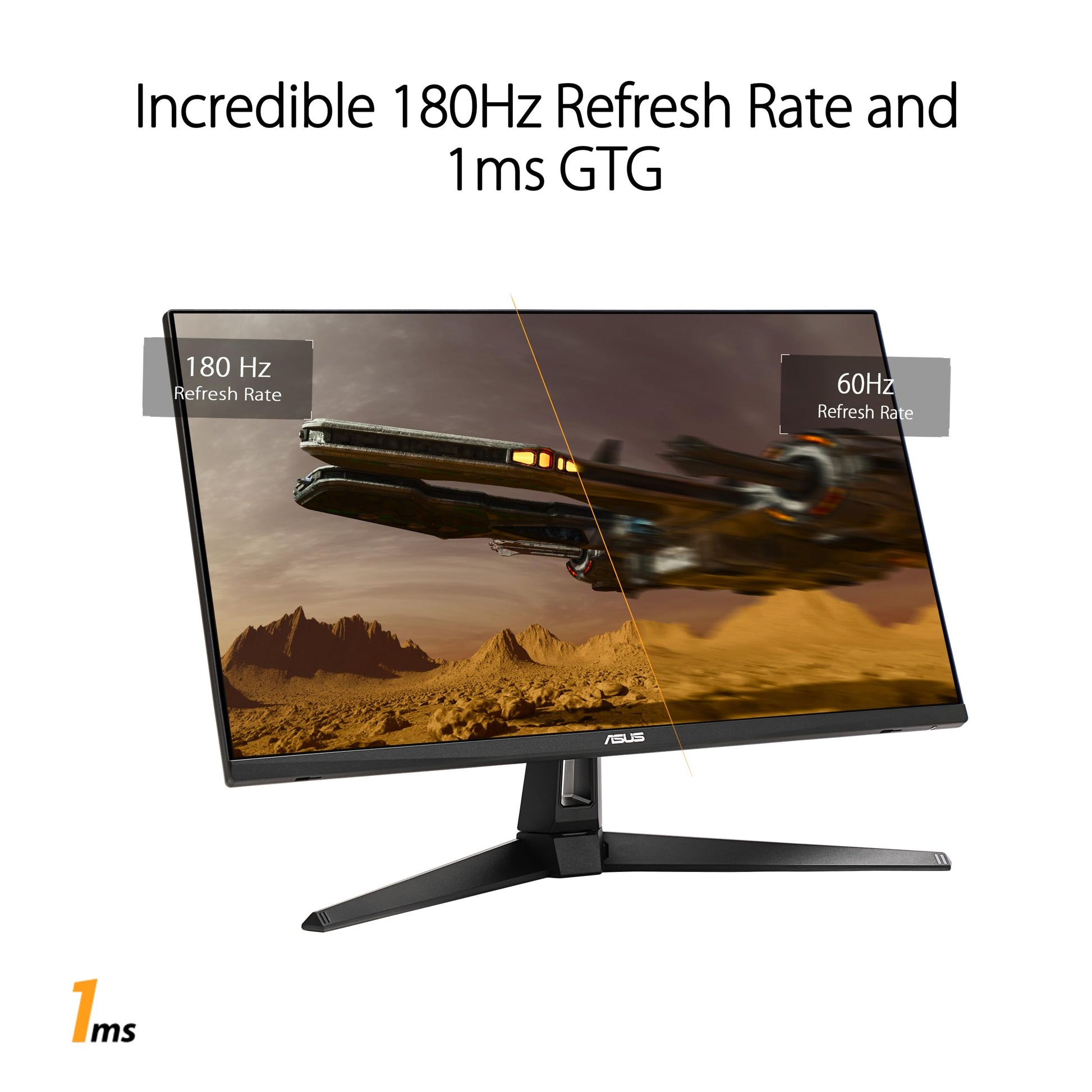 ASUS Monitor Gamer TUF Gaming VG27AQ3A, 27 Pulgadas, QHD(2560x1440), 180Hz, Fast IPS, ELMB Sync, 1ms (GTG), Freesync Premium™, G-Sync Compatible, Variable Overdrive, 130% sRGB