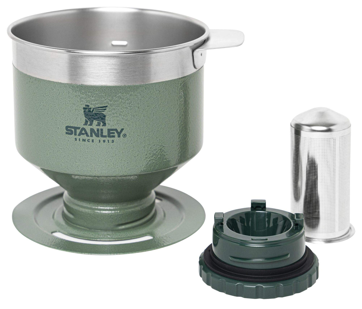 Cafetera Manual STANLEY Verde Hammertone con Filtro Reutilizable y Acero Inoxidable