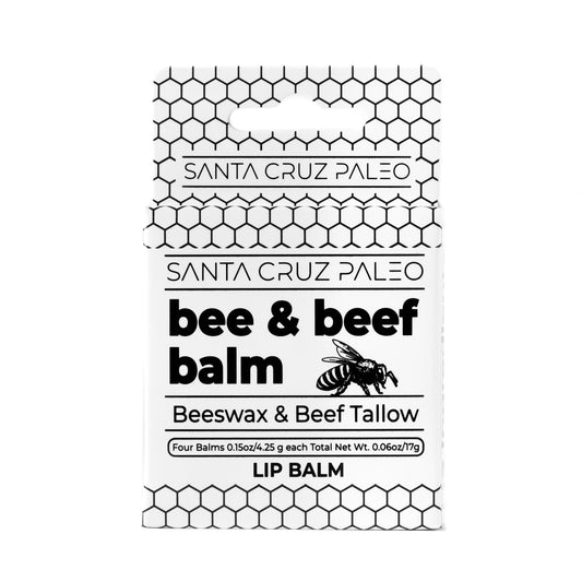 Lingtoolator aleo Beef Tallow Beeswax Lip Balm Hydrating Moisturizer, Natural Grass Fed Lip Care Tallow Balm Soothes Chapped, Dry Lips, Hypoallergenic for Sensitive Skin, Long Lasting & Vitamin Rich