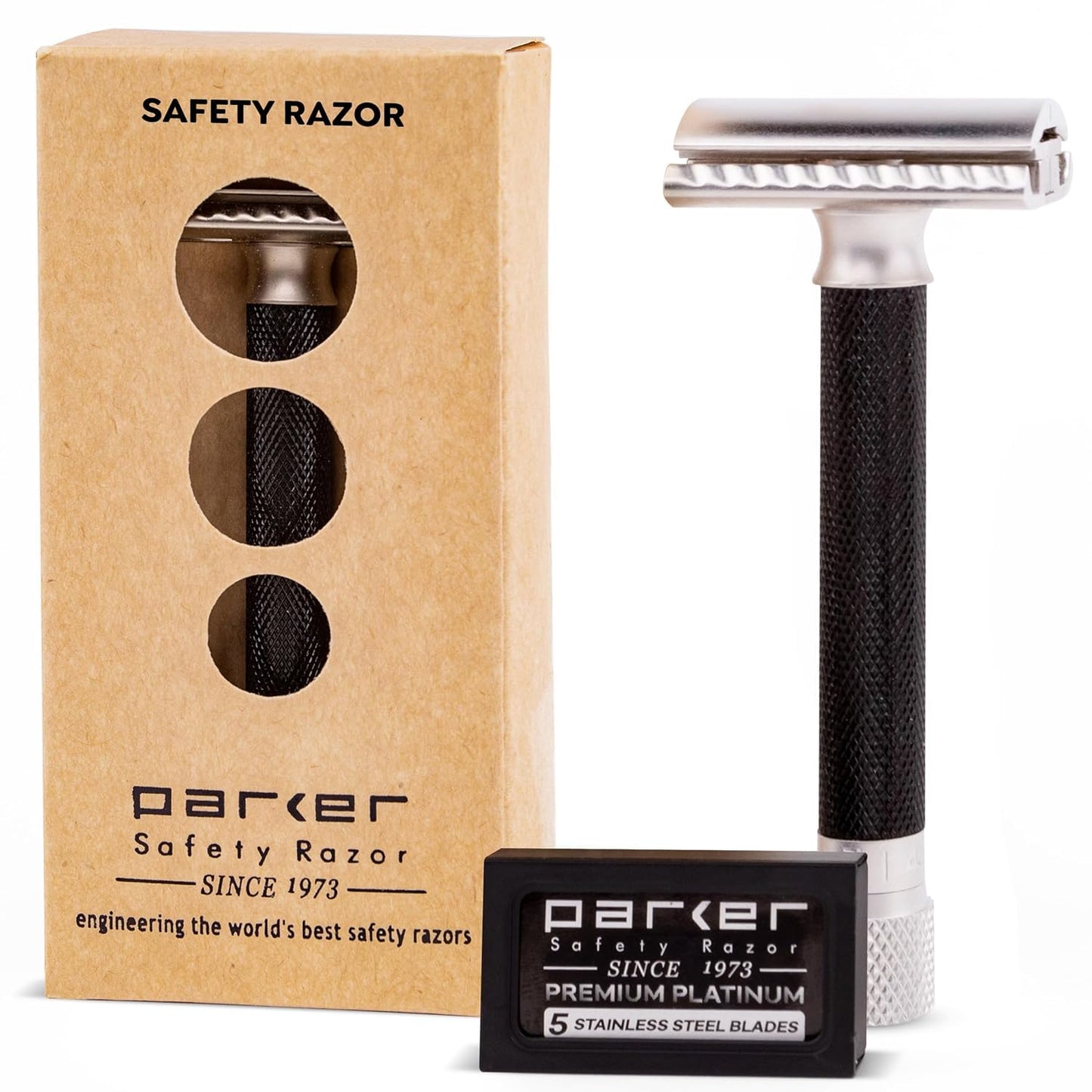 Parker Variant AJUSTABLE Maquinilla de Afeitar de Doble Filo y 5 Cuchillas Premium - (Grafito Metálico)