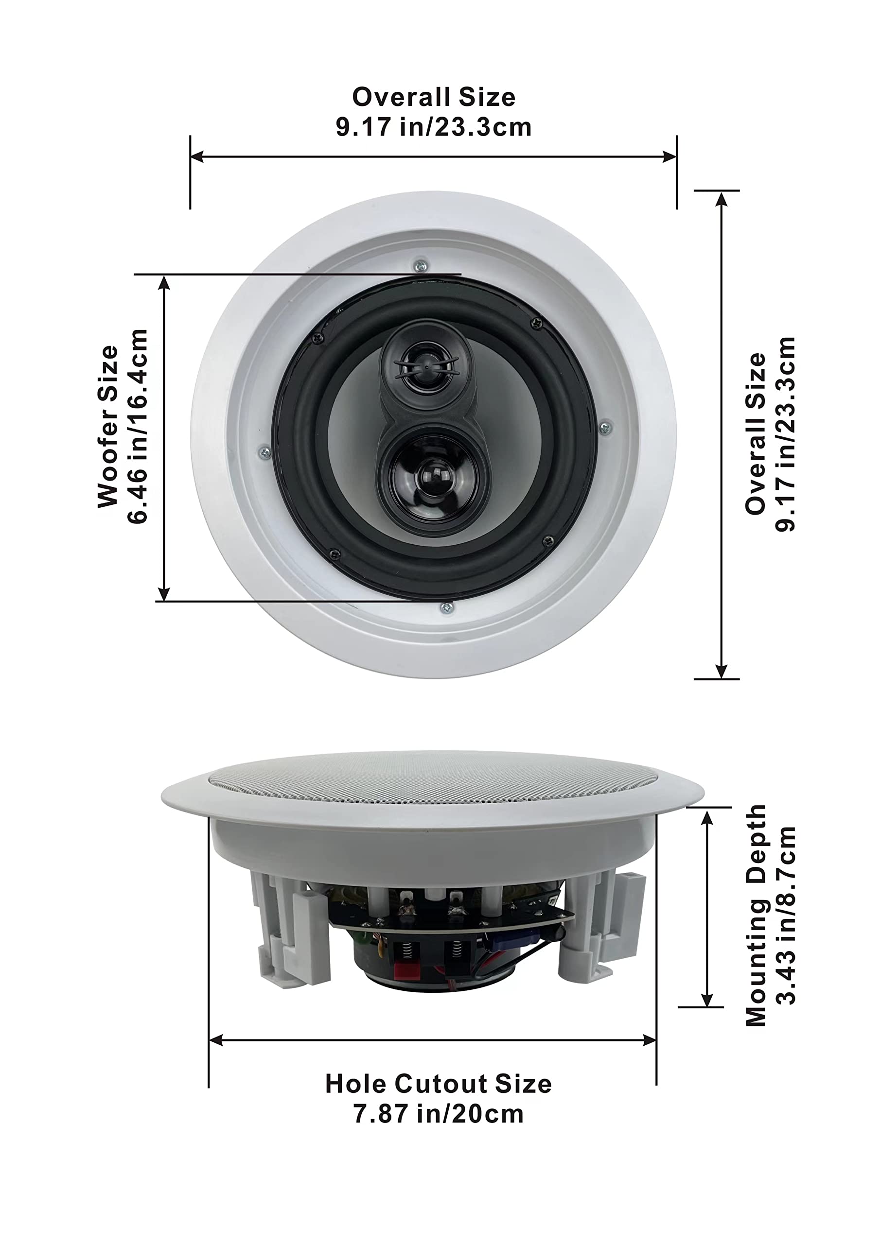 Acoustic Audio CS-IC63 - Juego de 5 Altavoces para Cine en casa (1500 W, CS-IC63-5S)