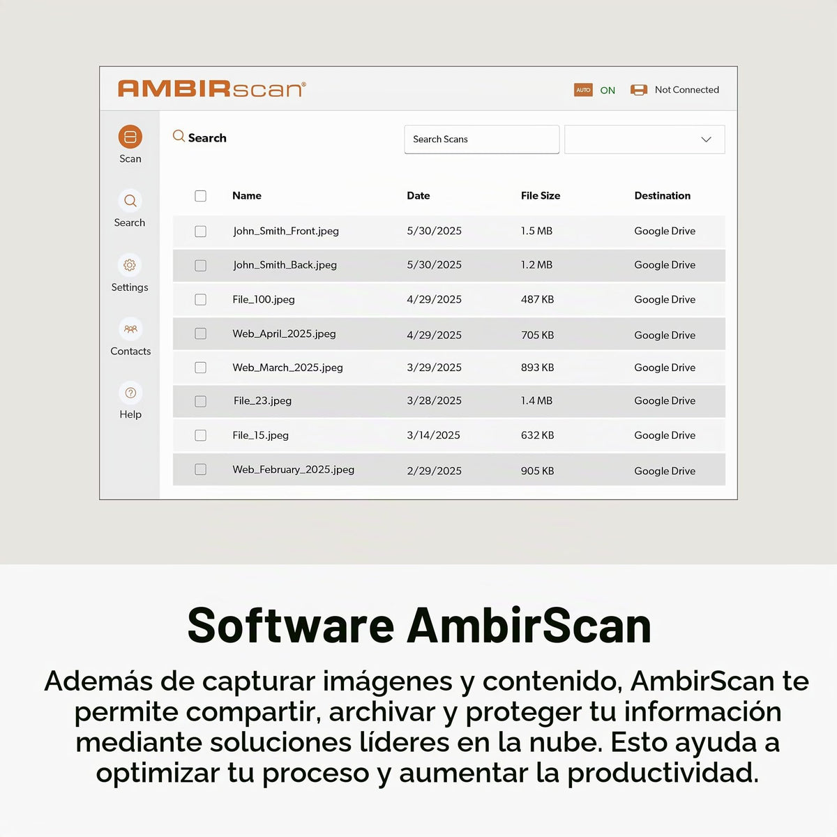 Escáner de Tarjetas Ambir nScan 690gt Alta Velocidad Vertical