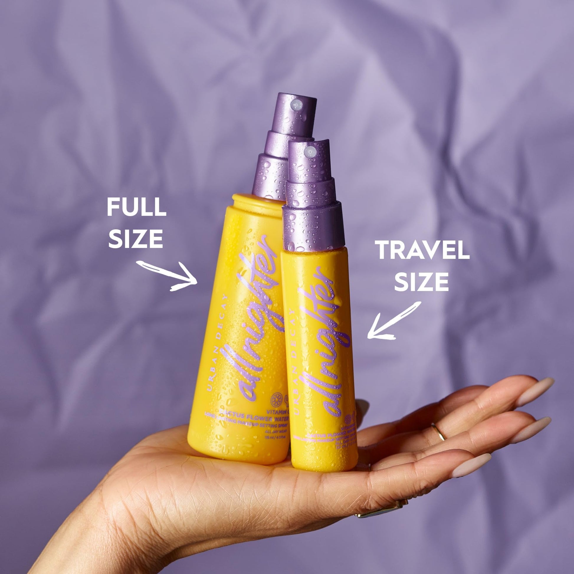 Urban Decay All Nighter Setting Spray Vitamin C fijador de maquillaje hasta por 16hrs acabado luminoso, tamaño de viaje, 30ml
