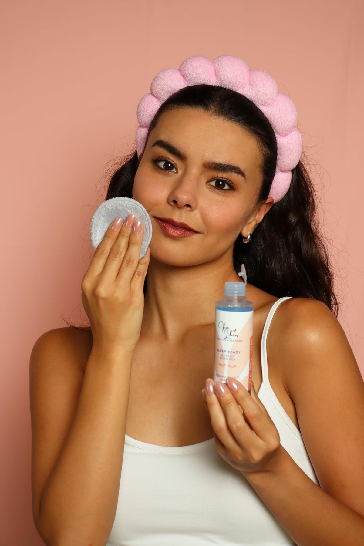 Sleep Ready Makeup Remover- Desmaquillante Bifásico- Elimina el Maquillaje a Prueba de Agua- Vive Libre Cosmetics