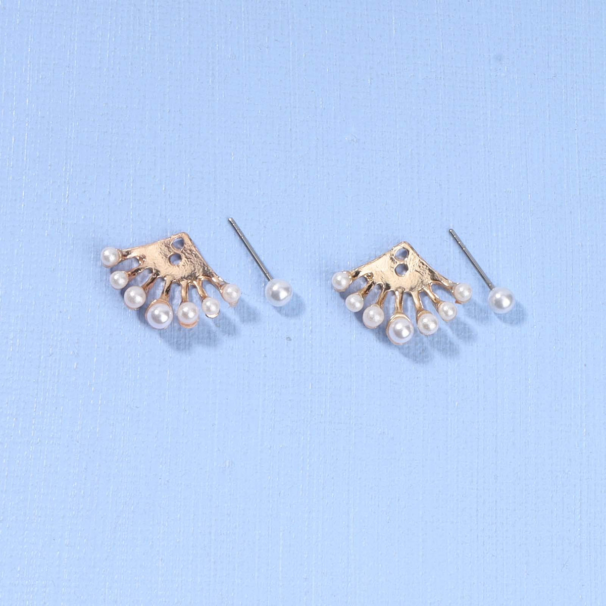 Yheakne Pendientes de Perlas Boho, Trepadores, con Perlas Blancas, Pendientes de Novia, Joyería para Mujeres y Niñas Regalos