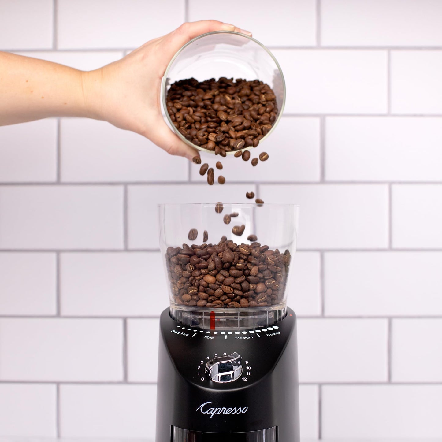 Capresso Infinity Plus - Molinillo cónico negro