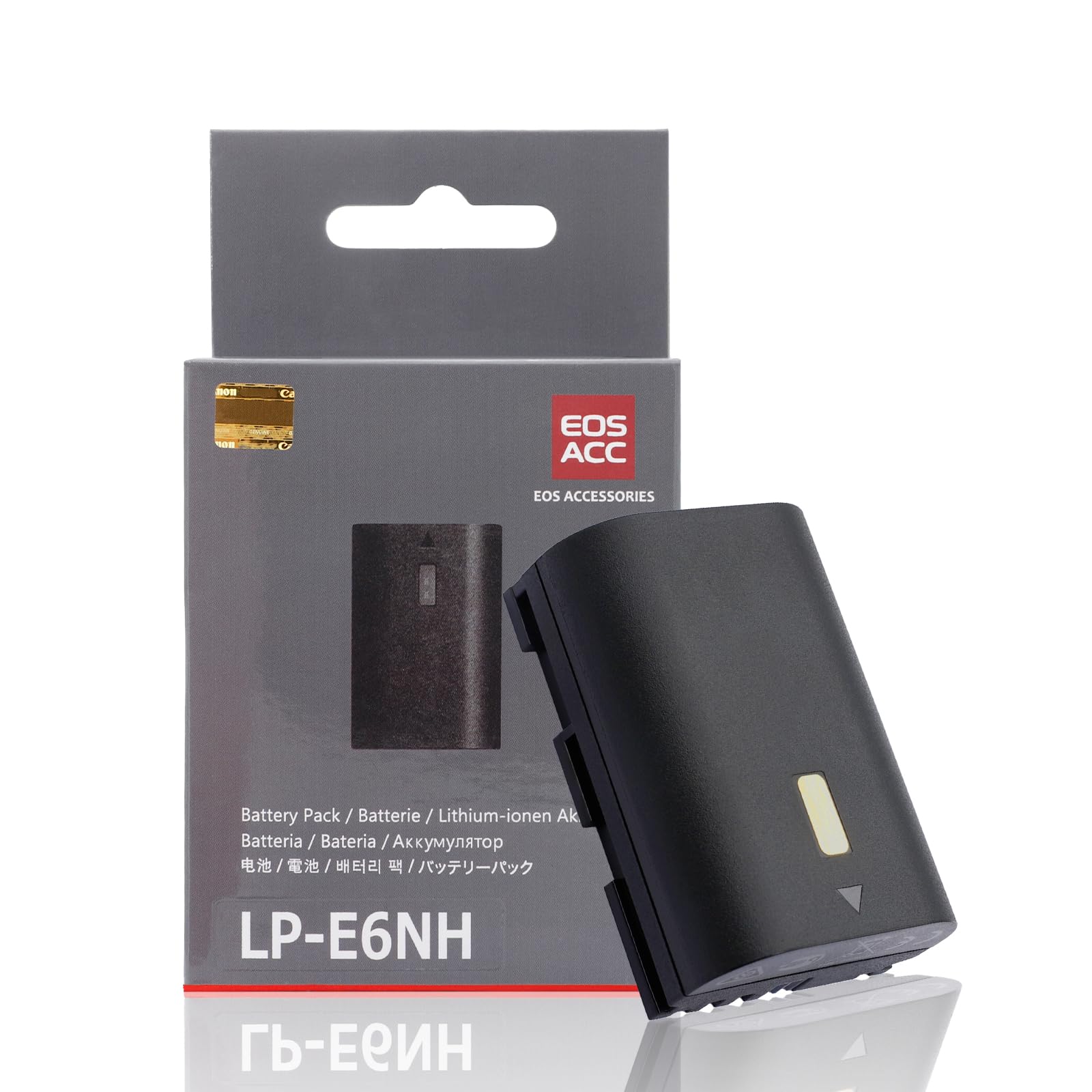 LP-E6NH - Batería de repuesto compatible con cámaras Canon EOS R EOS R5 EOS R6 EOS R6 II EOS R7 EOS 90D EOS 60D EOS 70D EOS 80D EOS 6D II EOS 7D EOS 7D Mark II (2130 mAh, 100% compatible con original)