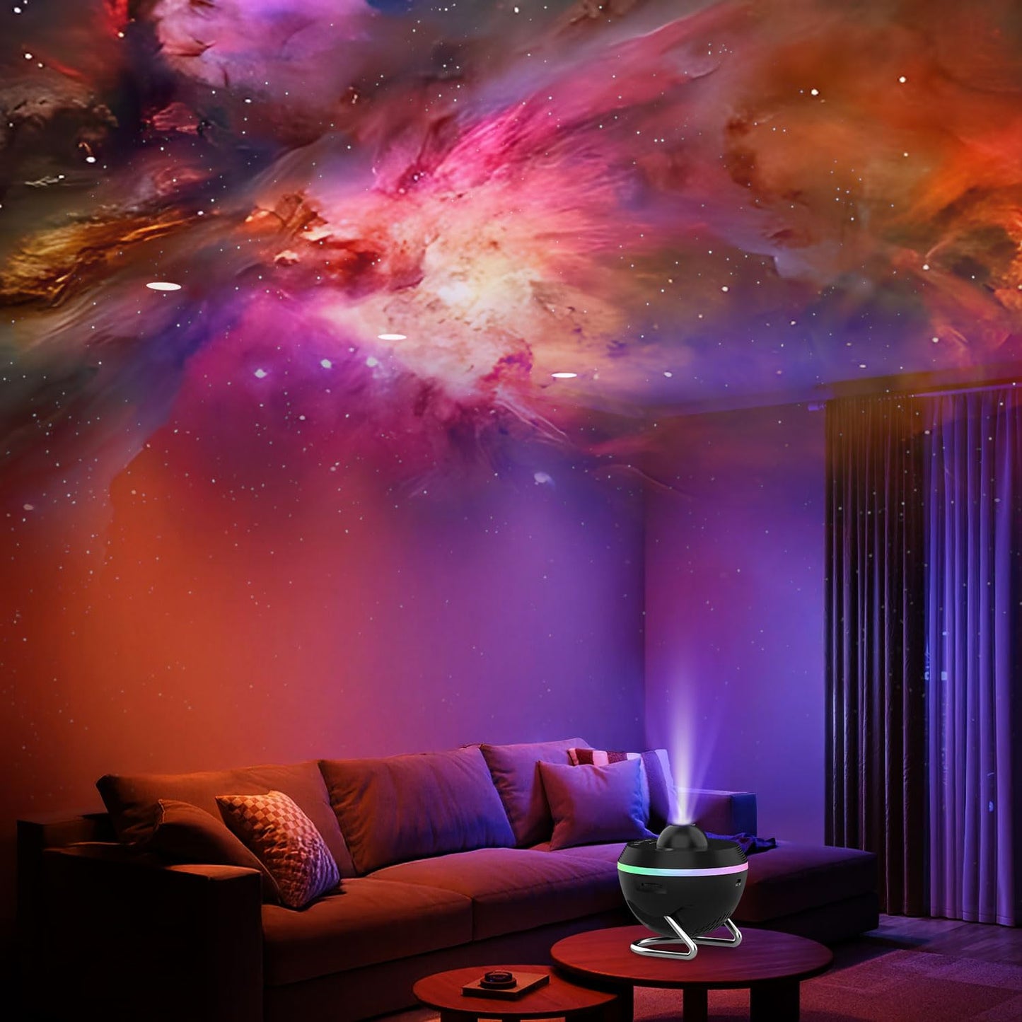 Galaxy Projector Pro para recámara, proyector de planetario de estrella, proyector de planetario 13 en 1 con efecto meteorito, lámpara LED de galaxia espacial, luces nocturnas, decoración de
