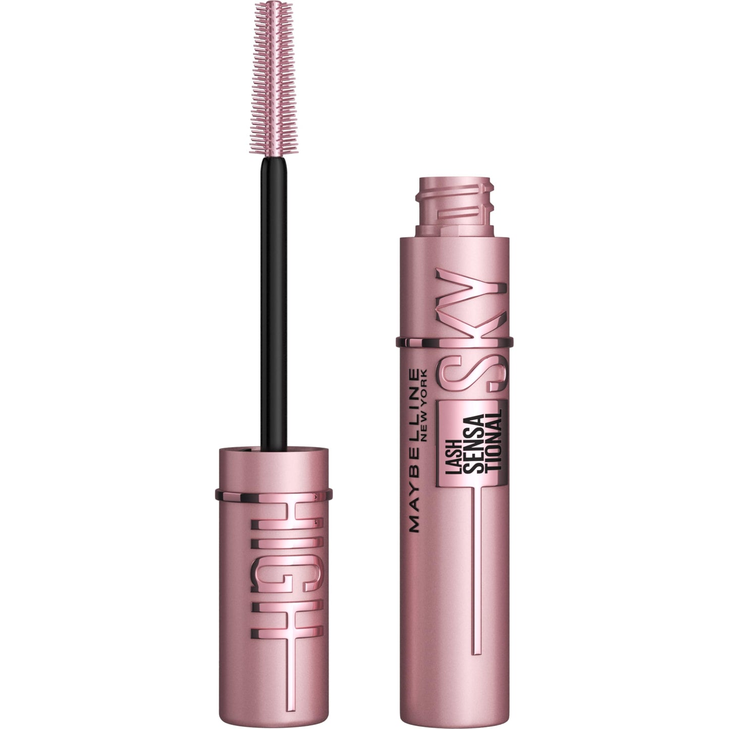 Maybelline Sky High Washable Mascara Makeup, Volumizing Mascara, Buildable, Lengthening Mascara, Defining, Curling, Multiplying, Washable Blackest Black, 0.2 fl. Oz
