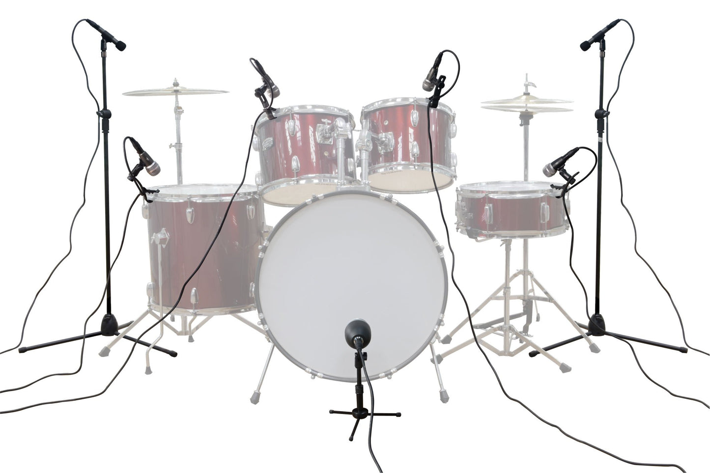 Kit de micrófono con cable para batería y otros instrumentos musicales... (un micrófono de juego completo)