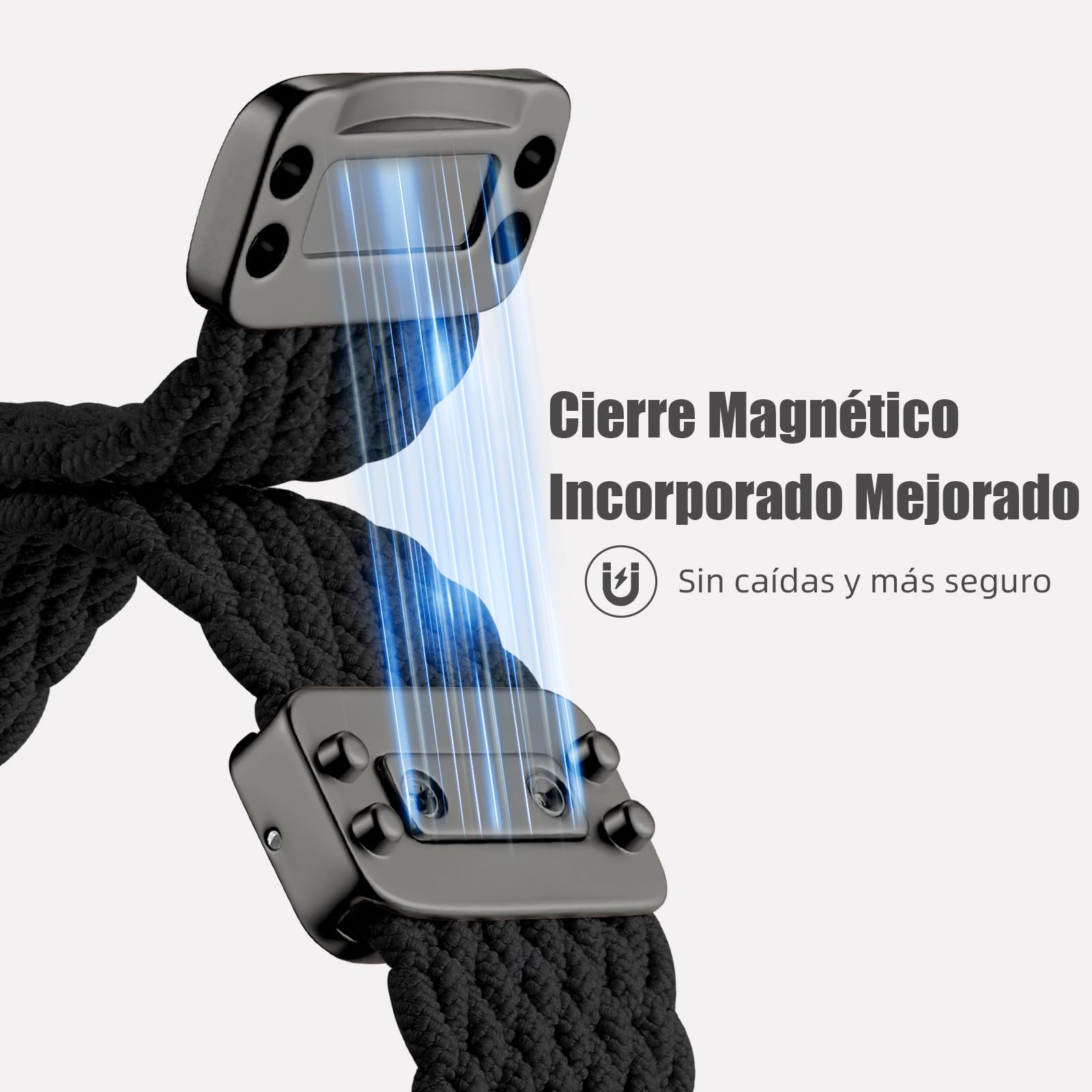 GEAK Solo Loop Compatible con Correa Apple Watch 45mm 44mm 49mm 46mm 42mm 41mm 40mm 38mm Hombre Mujer, Correas Ajustable Magnética Elástica de Nylon para iWatch Ultra 2 Series 10 9 8 7 6 5 4 3 2 1