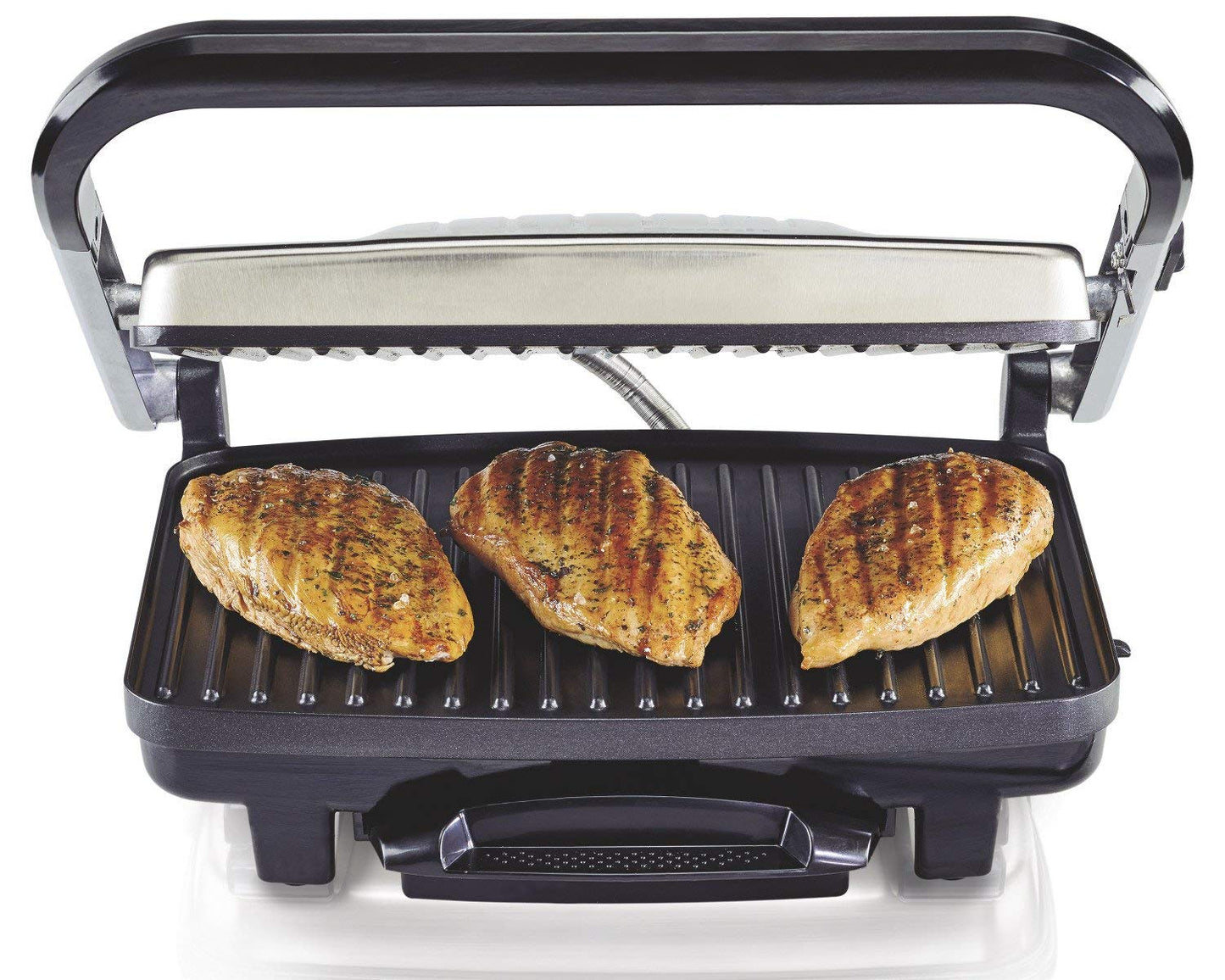 Hamilton Beach (25410) Panini Press, Sandwich Maker & Grill, Electric, 95" Cooking Surface, Stainless Steel